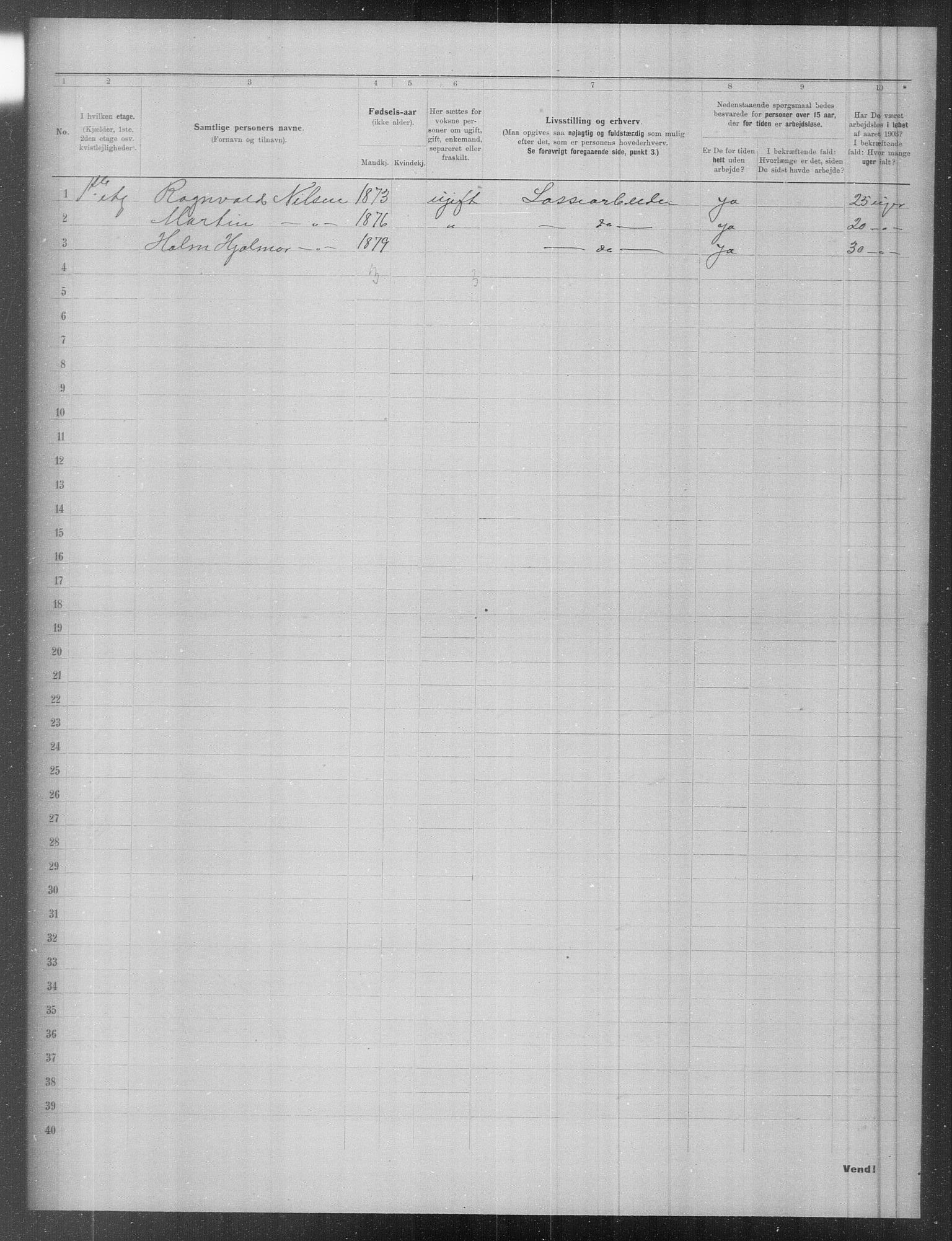 OBA, Municipal Census 1903 for Kristiania, 1903, p. 8650