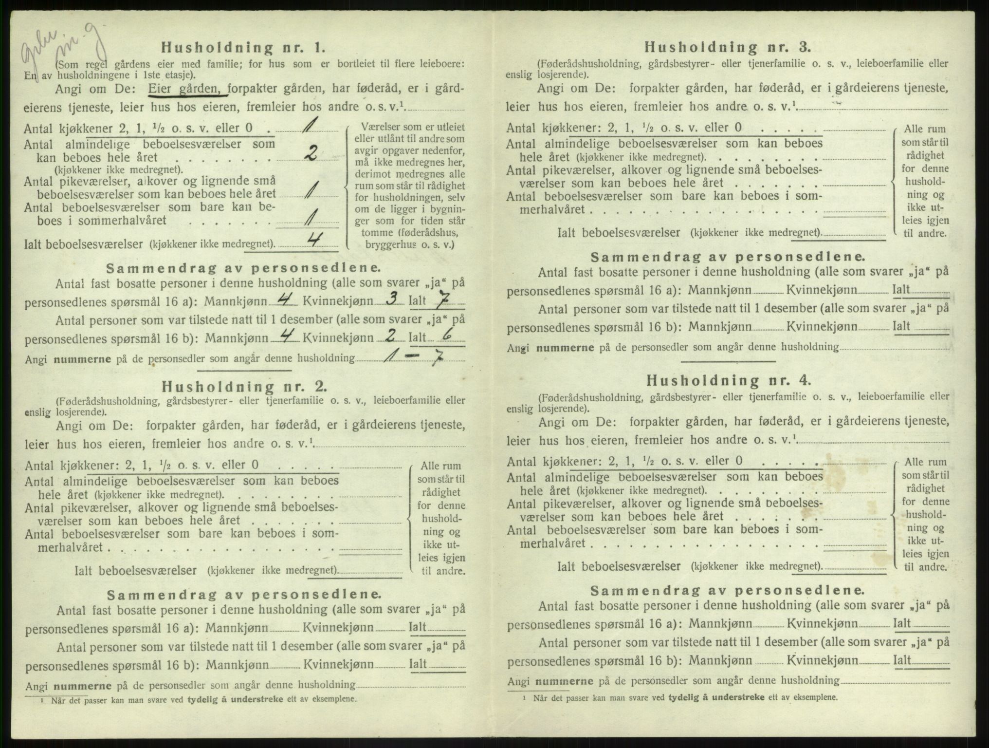 SAB, 1920 census for Naustdal, 1920, p. 398