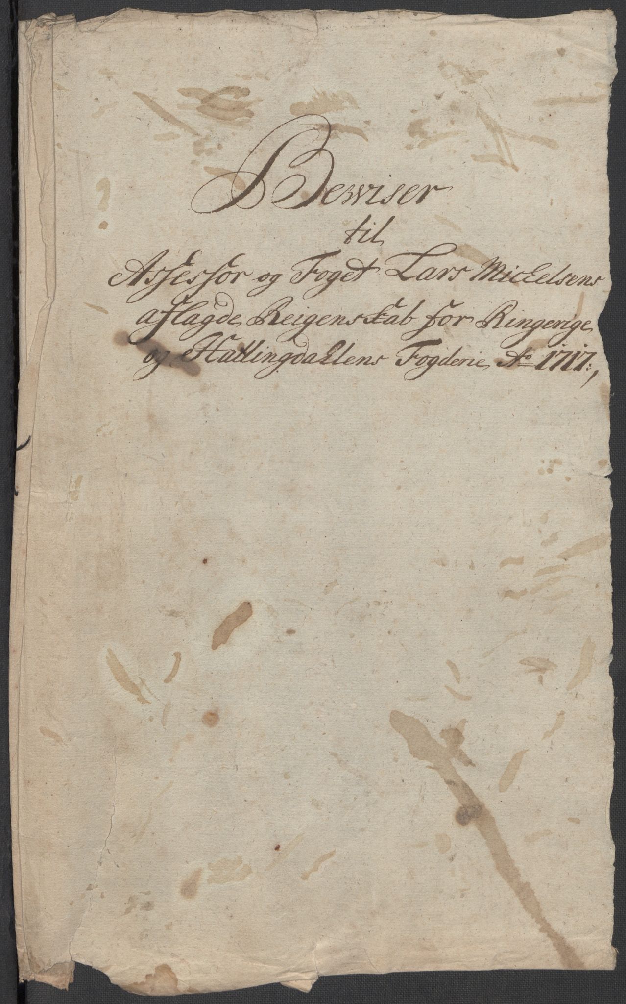 Rentekammeret inntil 1814, Reviderte regnskaper, Fogderegnskap, RA/EA-4092/R23/L1475: Fogderegnskap Ringerike og Hallingdal, 1717, p. 12