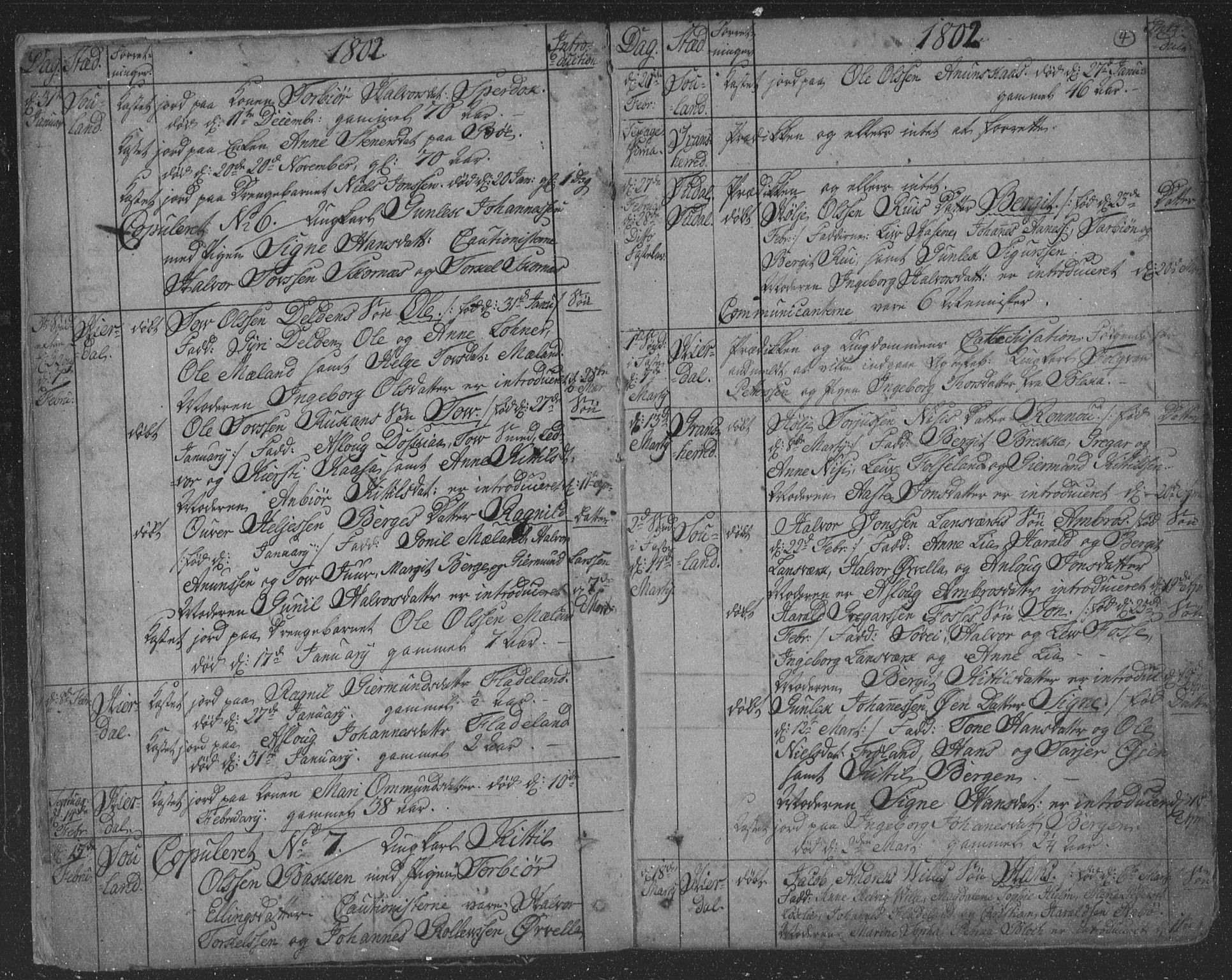 Hjartdal kirkebøker, AV/SAKO-A-270/F/Fa/L0006: Parish register (official) no. I 6, 1801-1814, p. 4