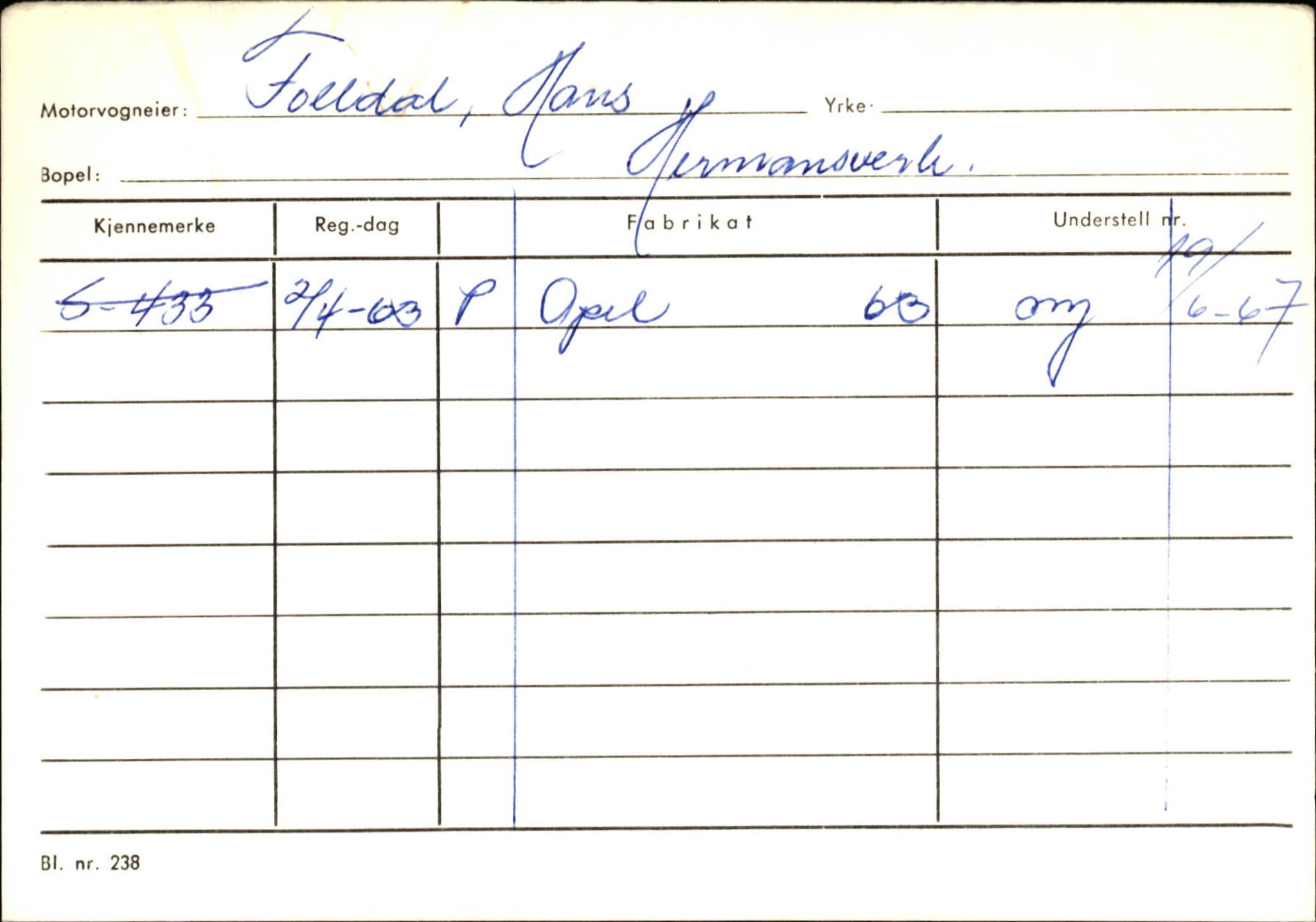 Statens vegvesen, Sogn og Fjordane vegkontor, SAB/A-5301/4/F/L0126: Eigarregister Fjaler M-Å. Leikanger A-Å, 1945-1975, p. 1130