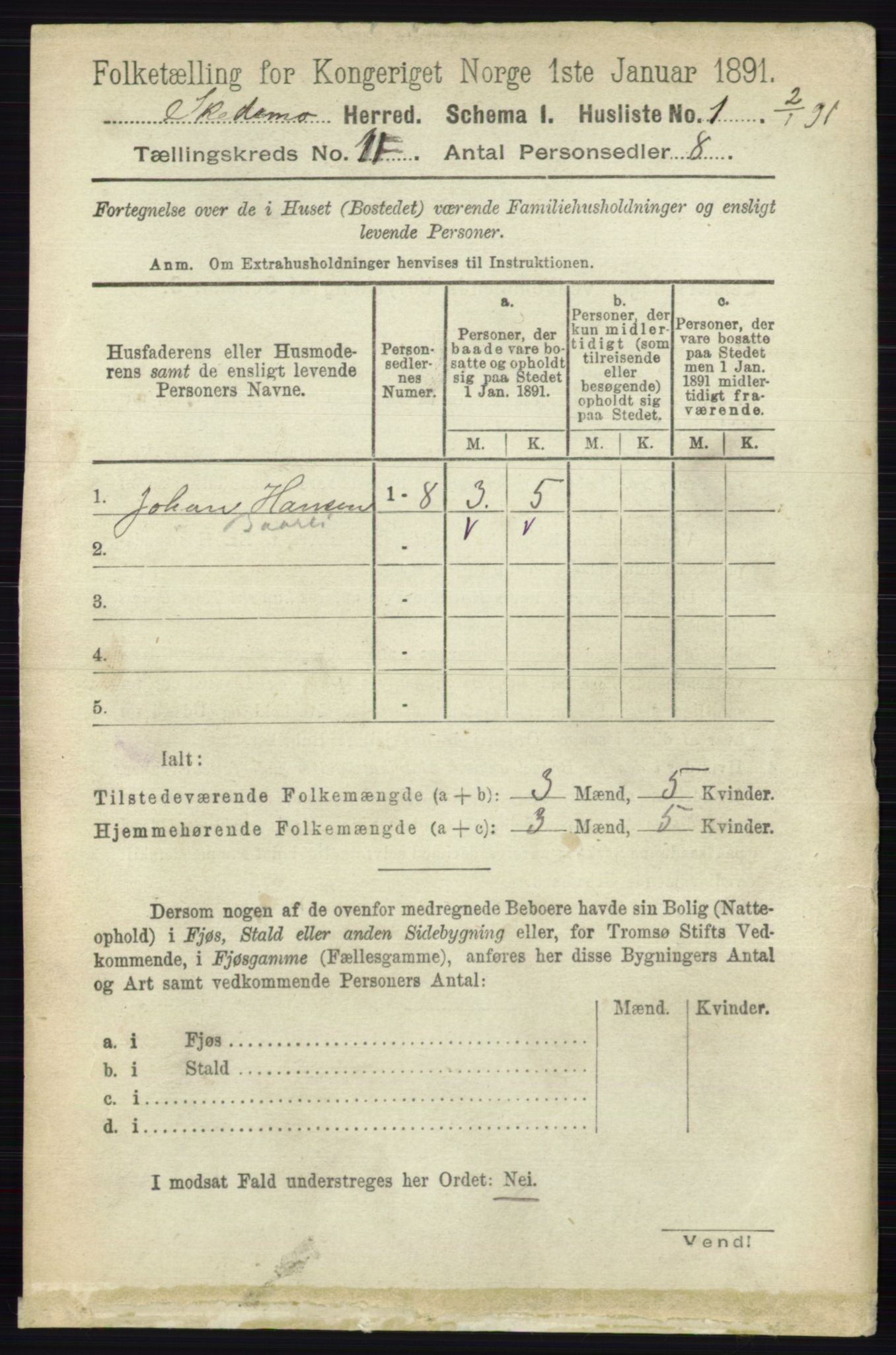 RA, 1891 census for 0231 Skedsmo, 1891, p. 6119