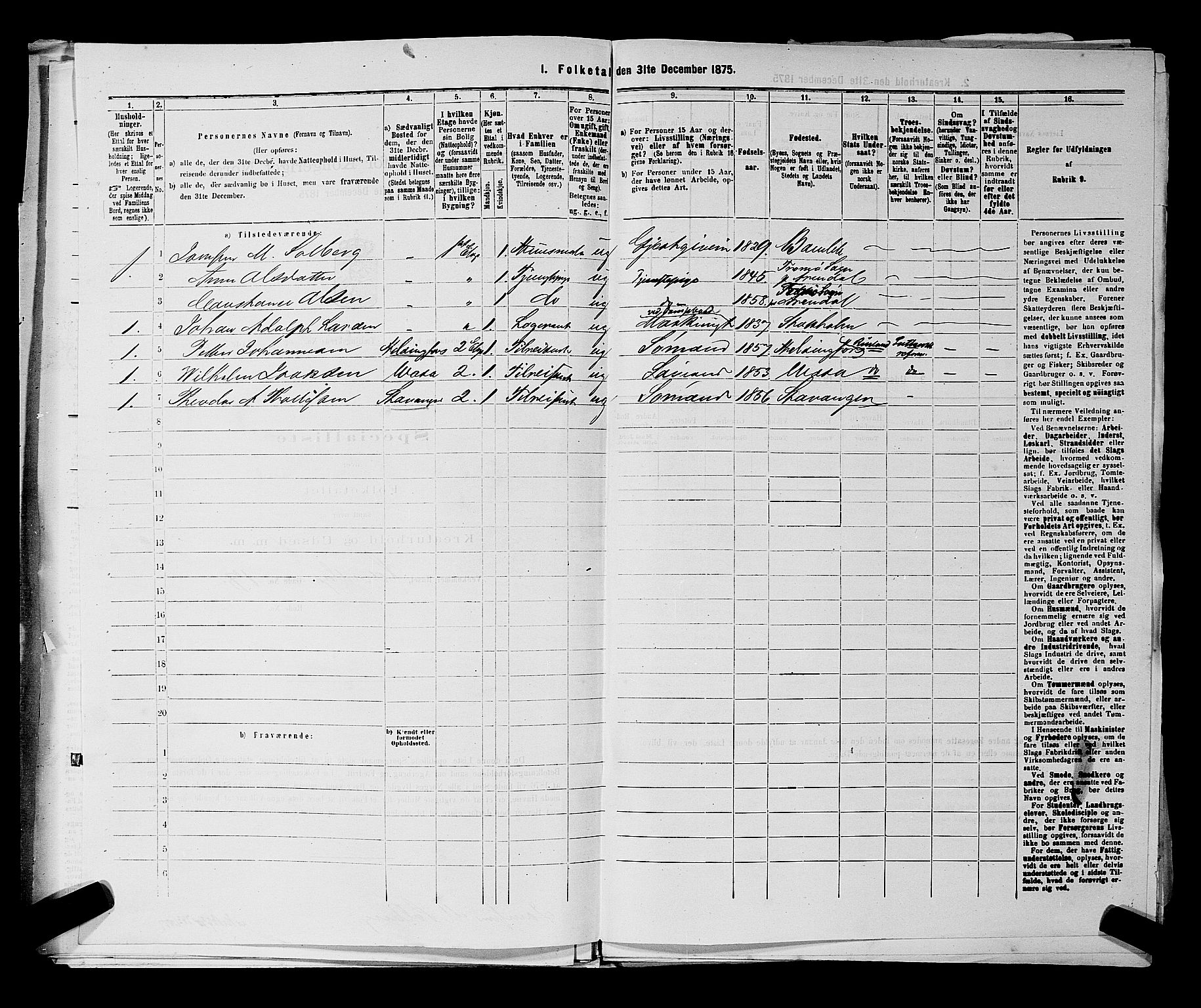 SAKO, 1875 census for 0801P Kragerø, 1875, p. 54