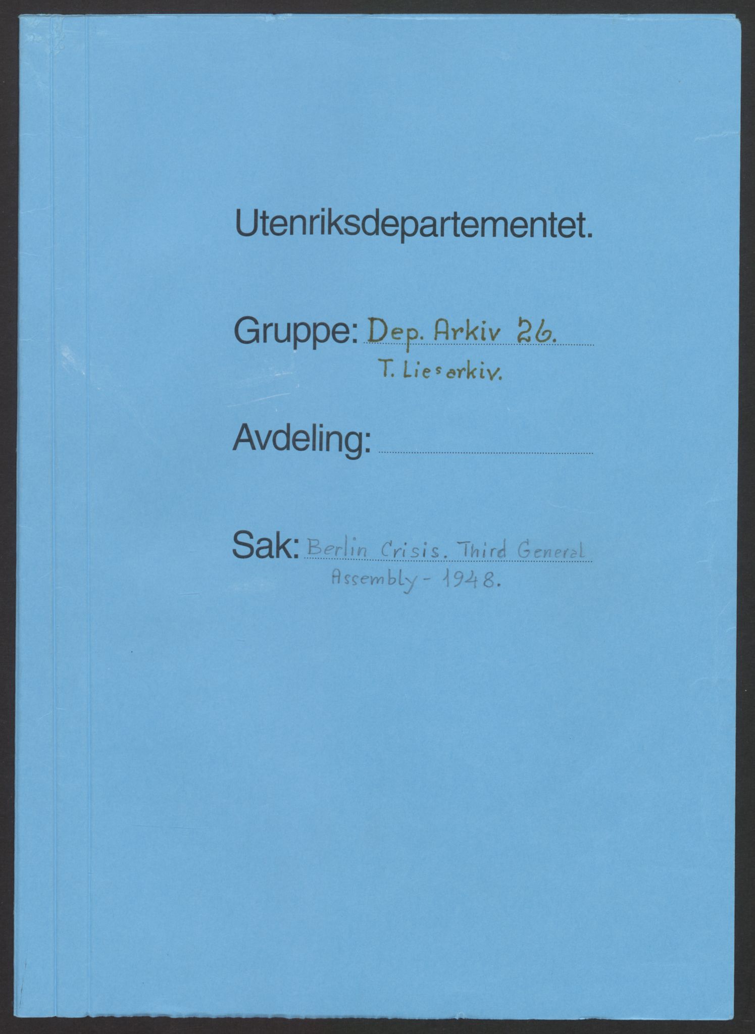 Lie, Trygve, AV/RA-PA-1407/D/L0013: Generalsekretærens papirer., 1946-1950, p. 803