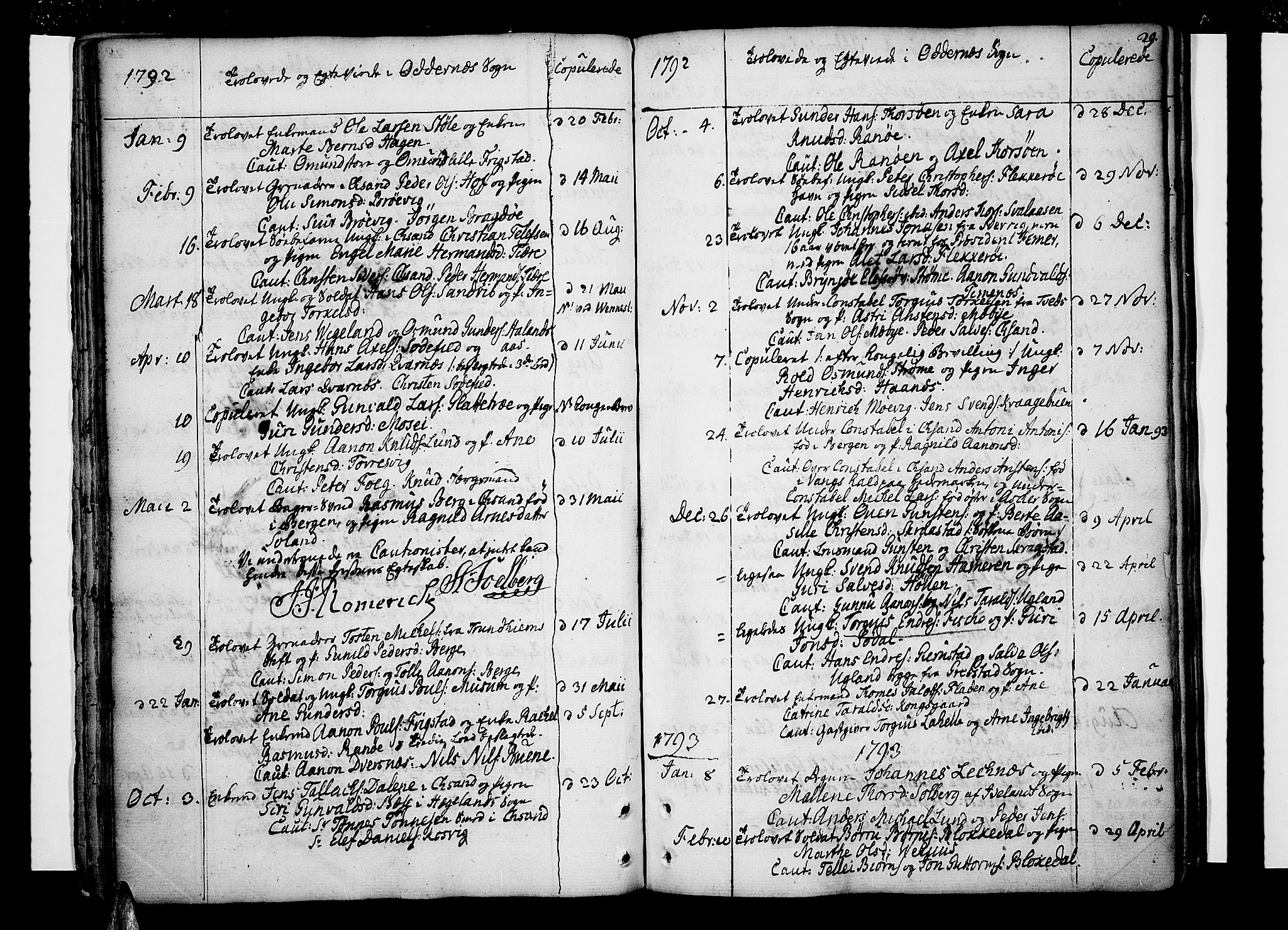 Oddernes sokneprestkontor, AV/SAK-1111-0033/F/Fa/Faa/L0004: Parish register (official) no. A 4, 1764-1820, p. 29