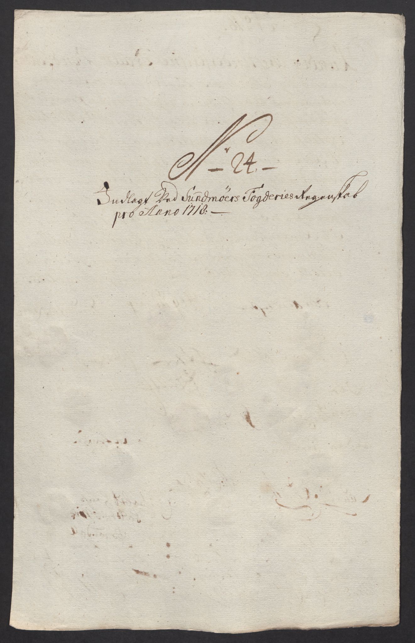 Rentekammeret inntil 1814, Reviderte regnskaper, Fogderegnskap, AV/RA-EA-4092/R54/L3570: Fogderegnskap Sunnmøre, 1718, p. 152