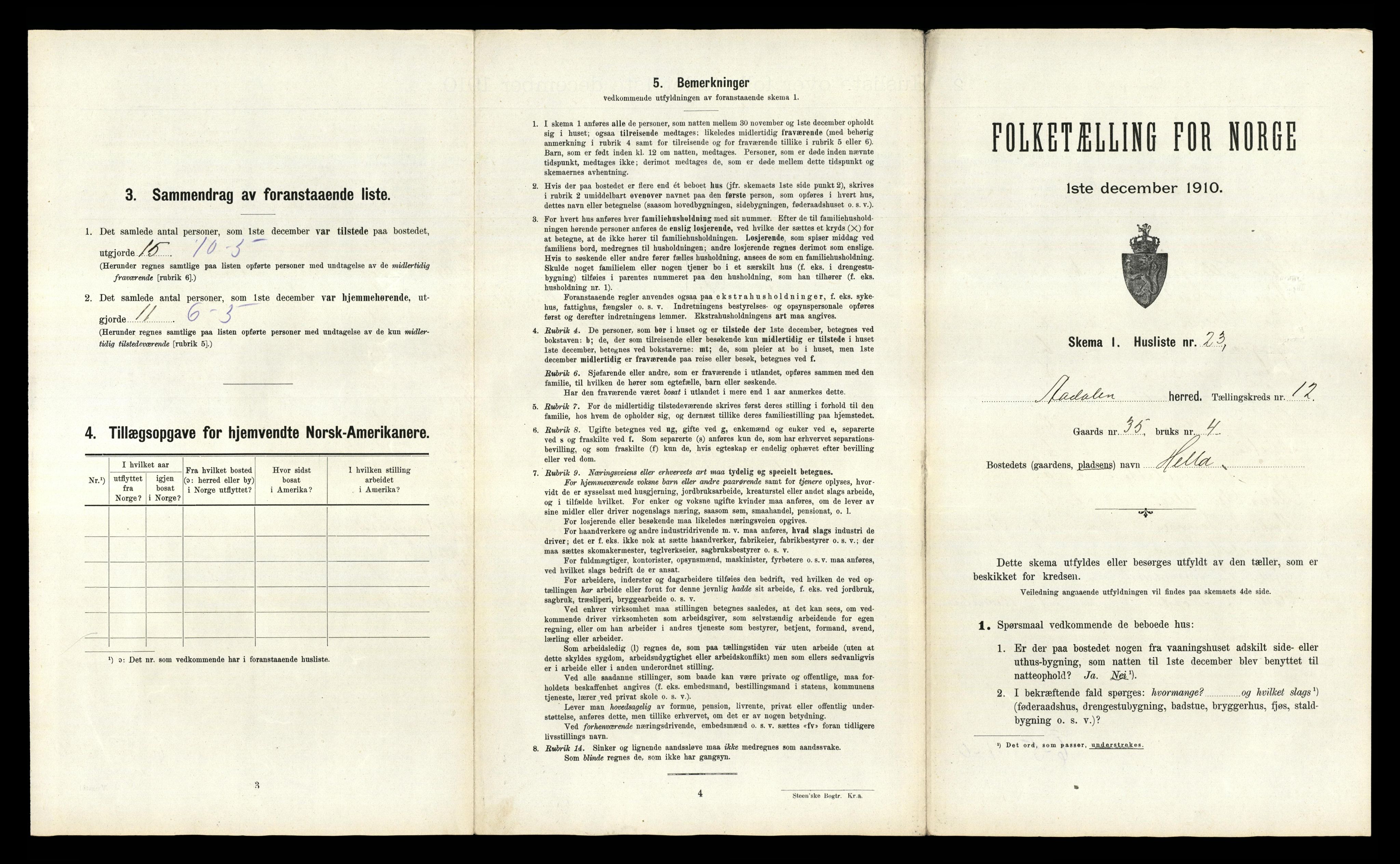 RA, 1910 census for Ådal, 1910, p. 1051