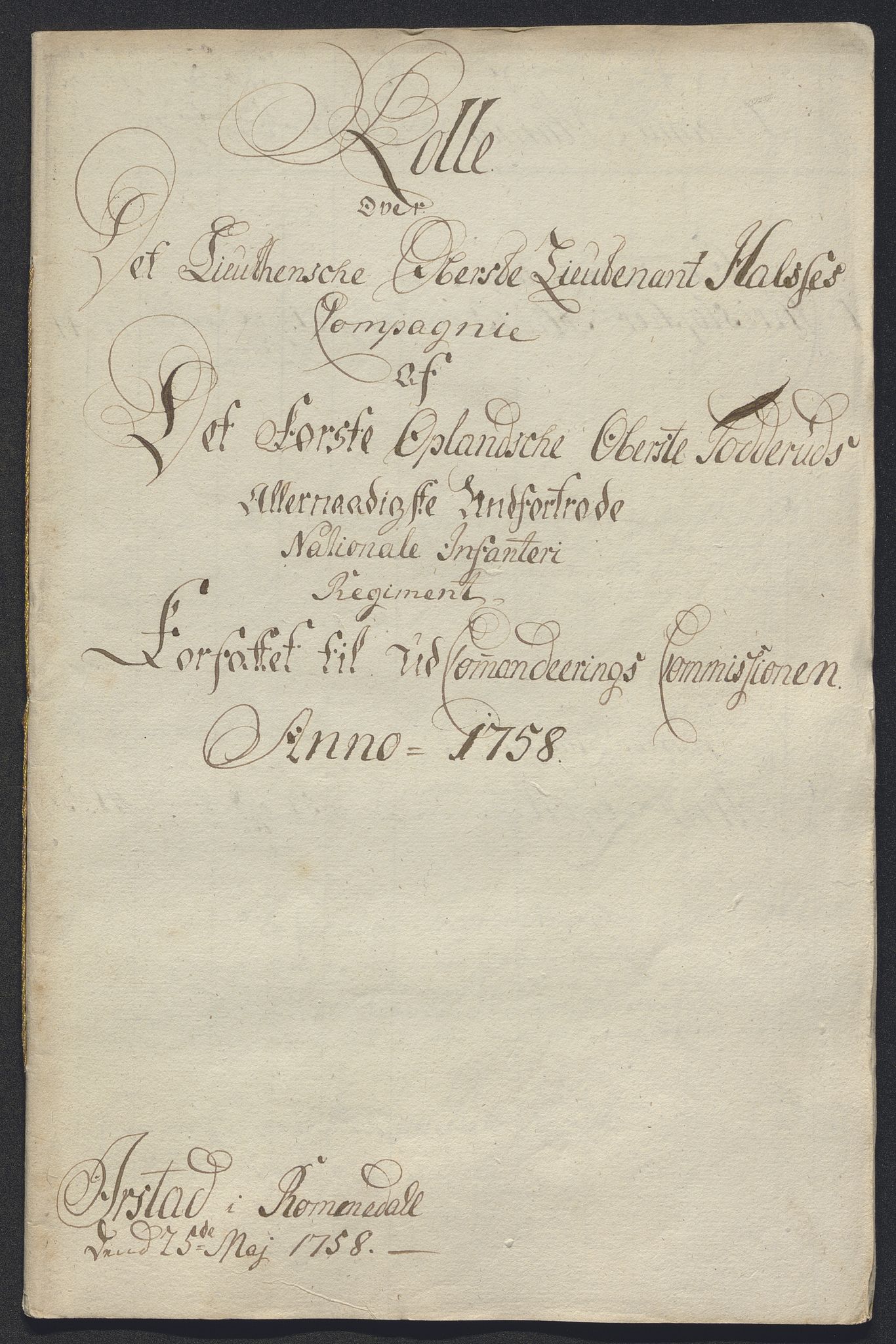 Kommanderende general (KG I) med Det norske krigsdirektorium, AV/RA-EA-5419/E/Ec/L0021: Ruller over nedkommanderte mannskap, 1758-1762, p. 53