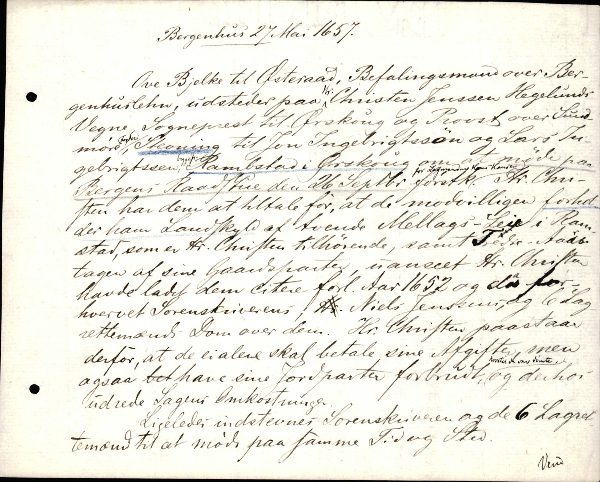 Riksarkivets diplomsamling, AV/RA-EA-5965/F35/F35d/L0004: Innlånte diplomer, seddelregister, 1643-1660, p. 497