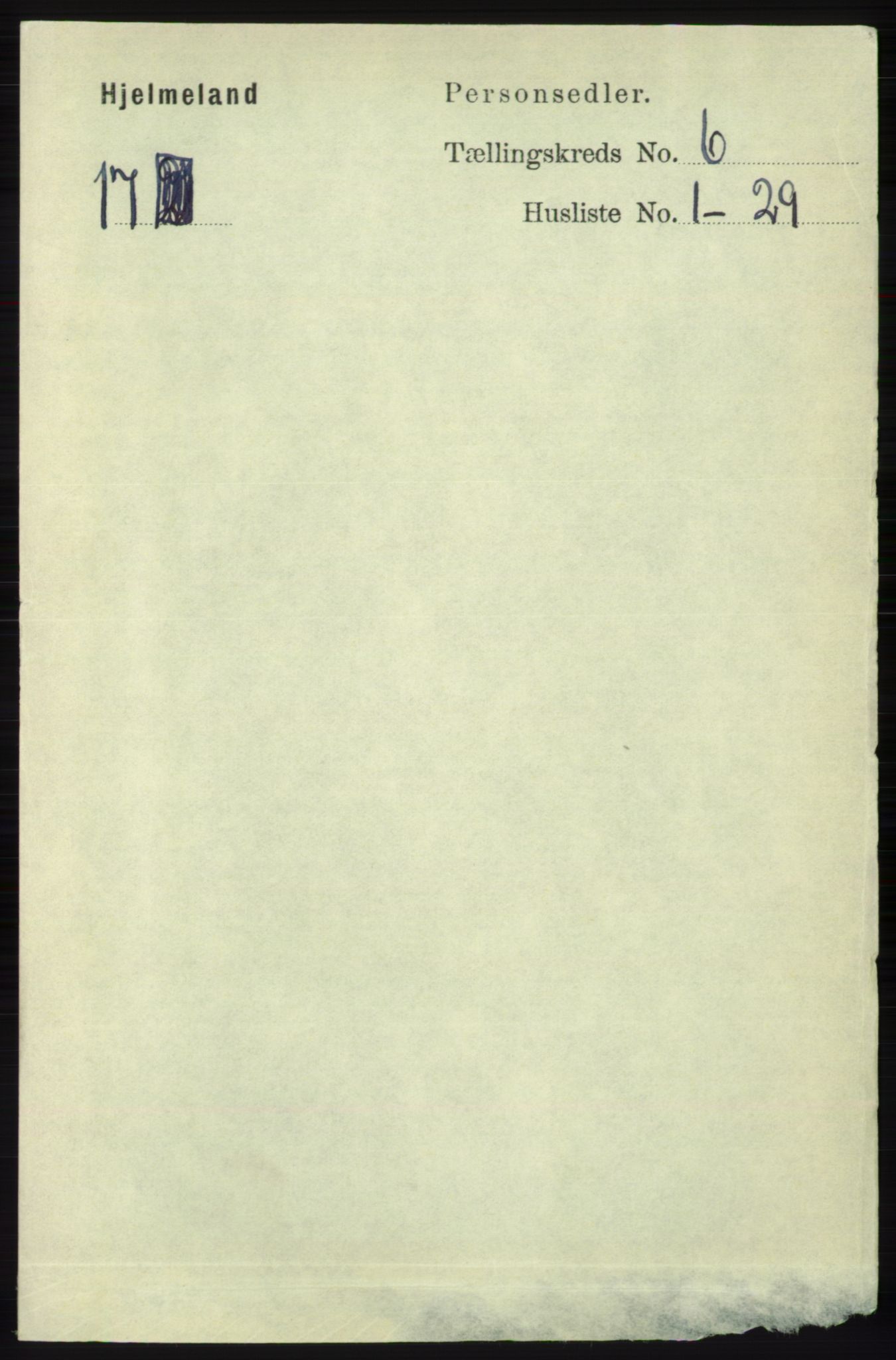 RA, 1891 census for 1133 Hjelmeland, 1891, p. 1555