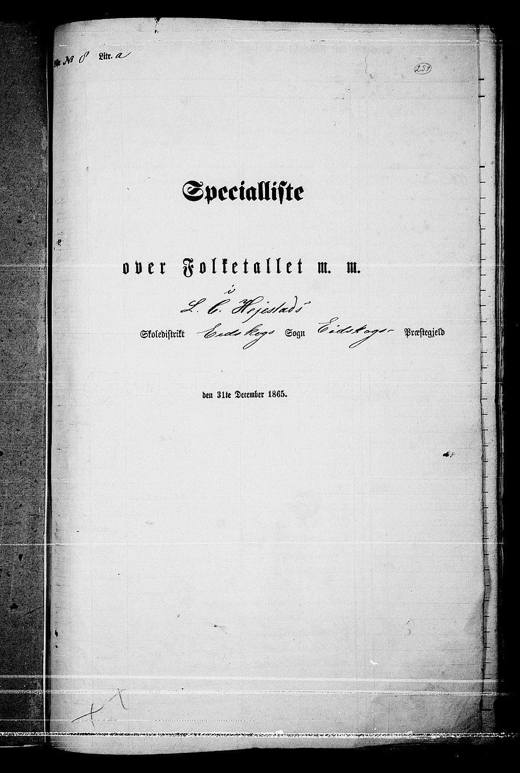 RA, 1865 census for Eidskog, 1865, p. 235