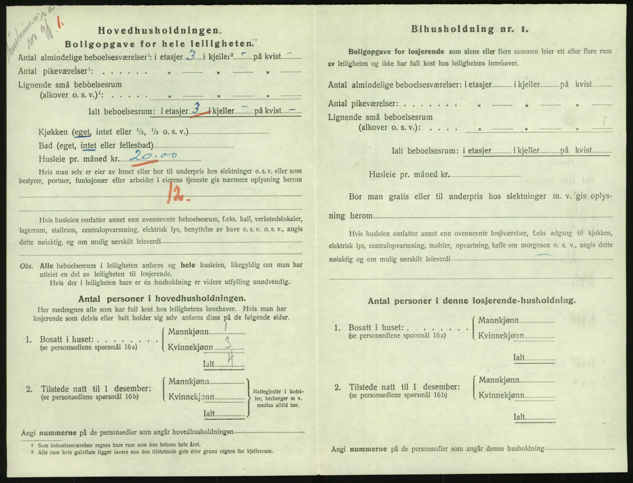 SAK, 1920 census for Lillesand, 1920, p. 1036