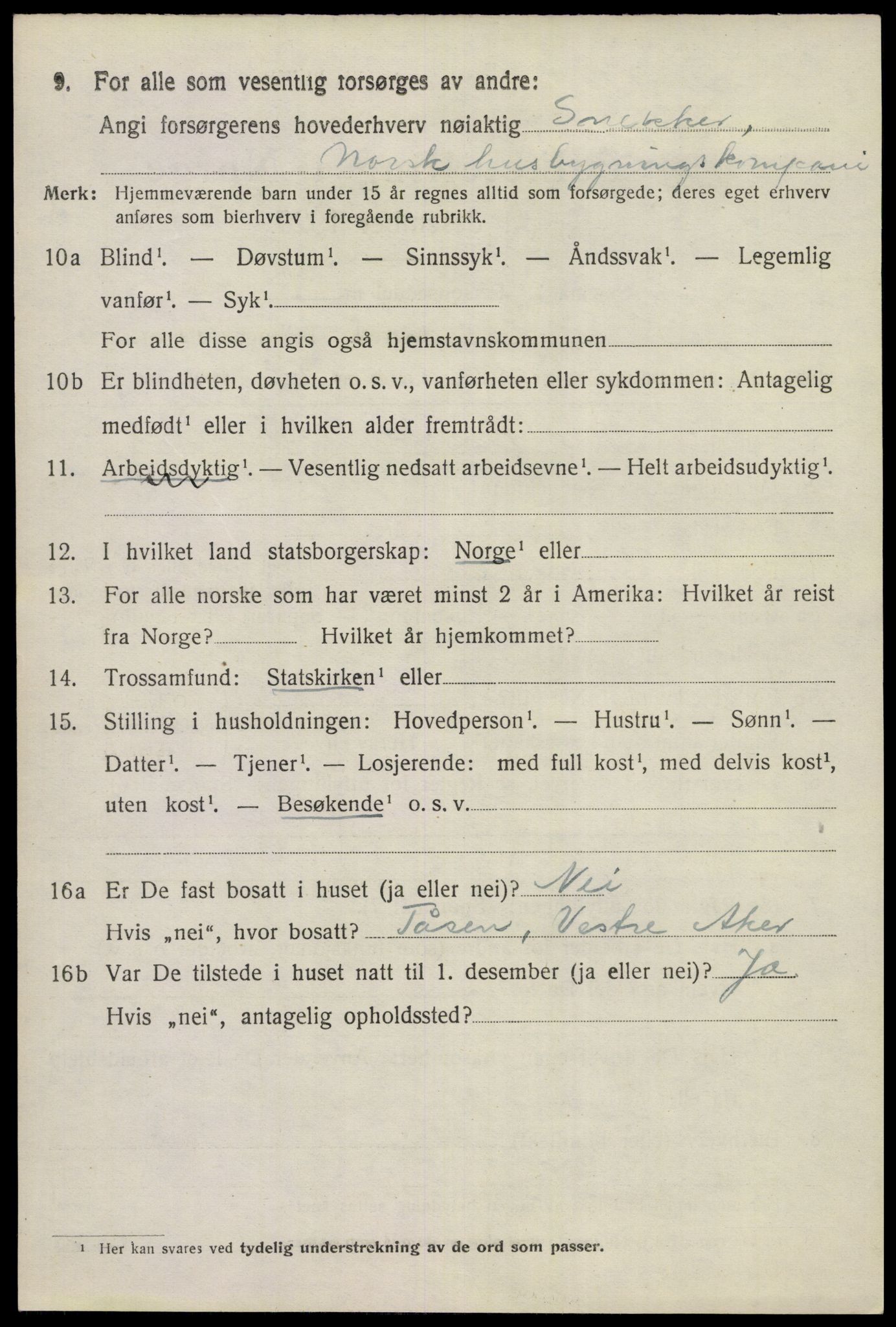 SAKO, 1920 census for Sigdal, 1920, p. 2241