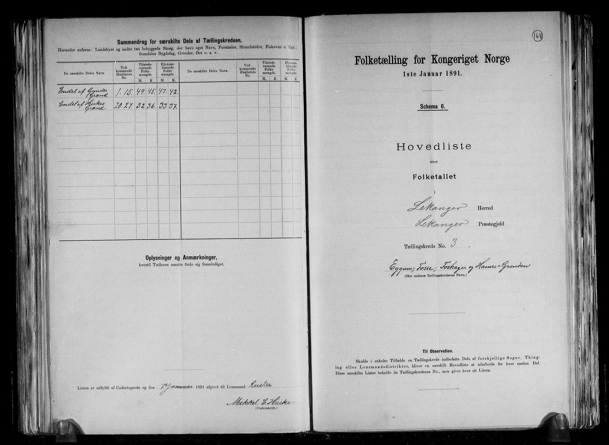 RA, 1891 census for 1419 Leikanger, 1891, p. 10