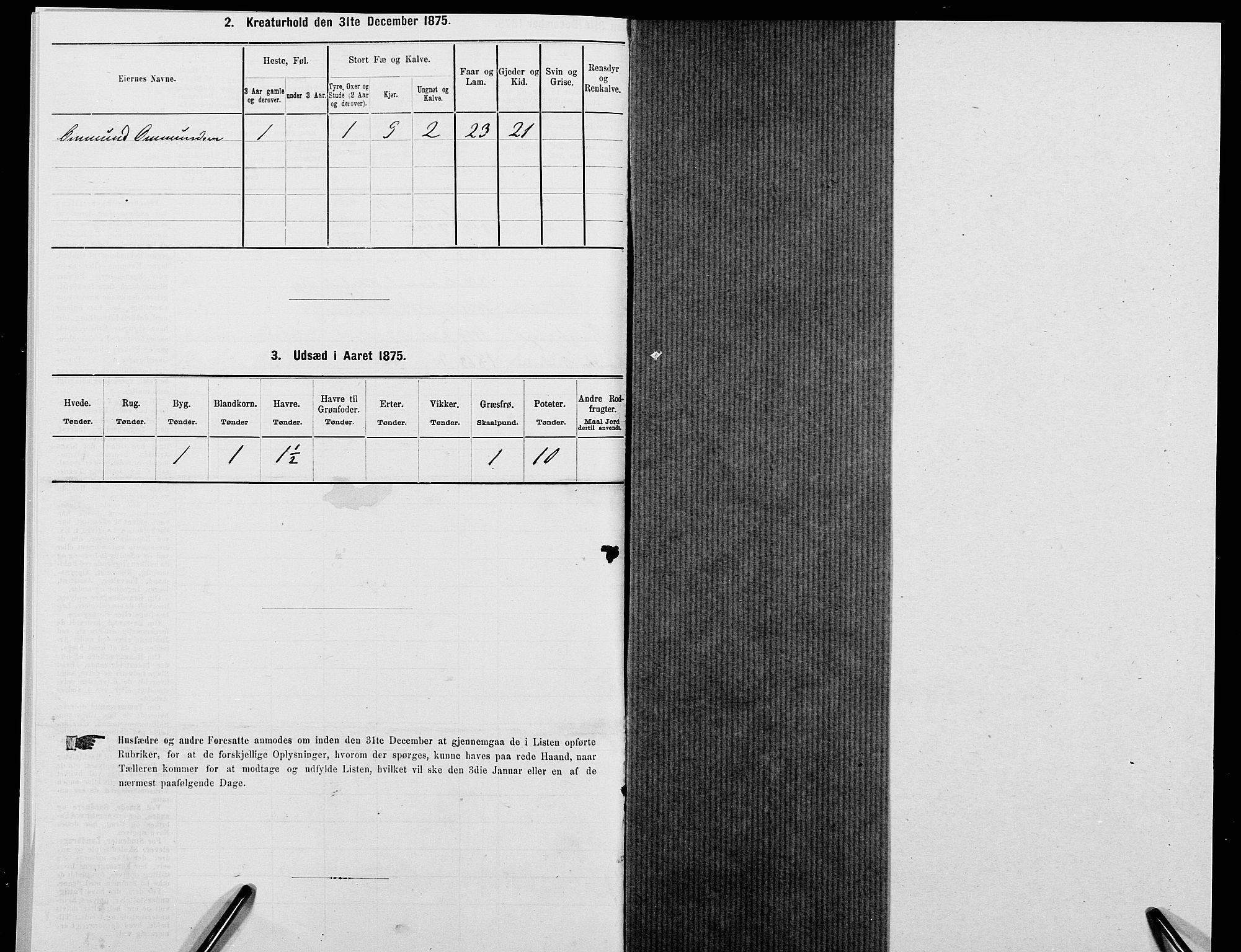 SAK, 1875 census for 1036P Fjotland, 1875, p. 159