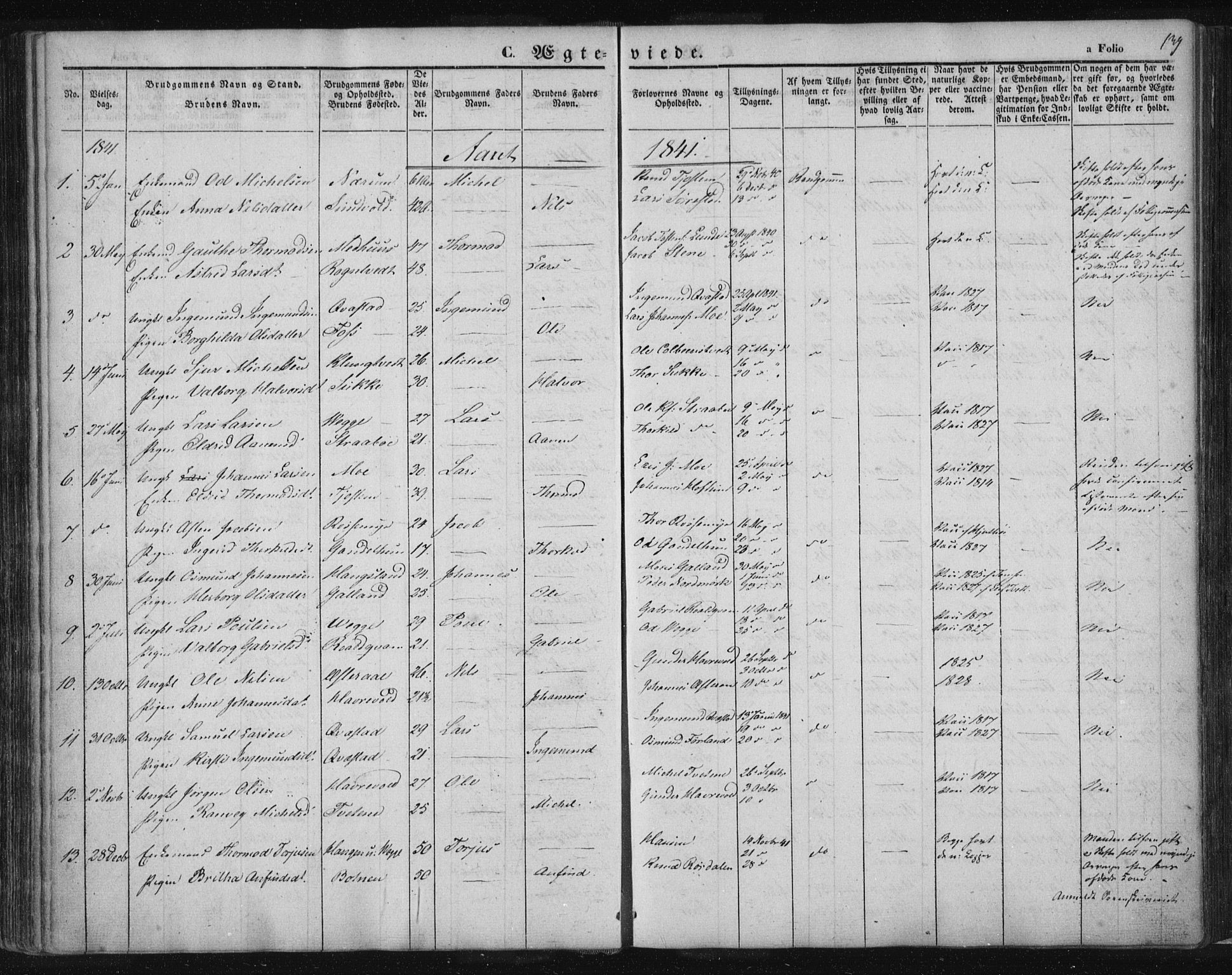 Suldal sokneprestkontor, AV/SAST-A-101845/01/IV/L0008: Parish register (official) no. A 8, 1836-1853, p. 139