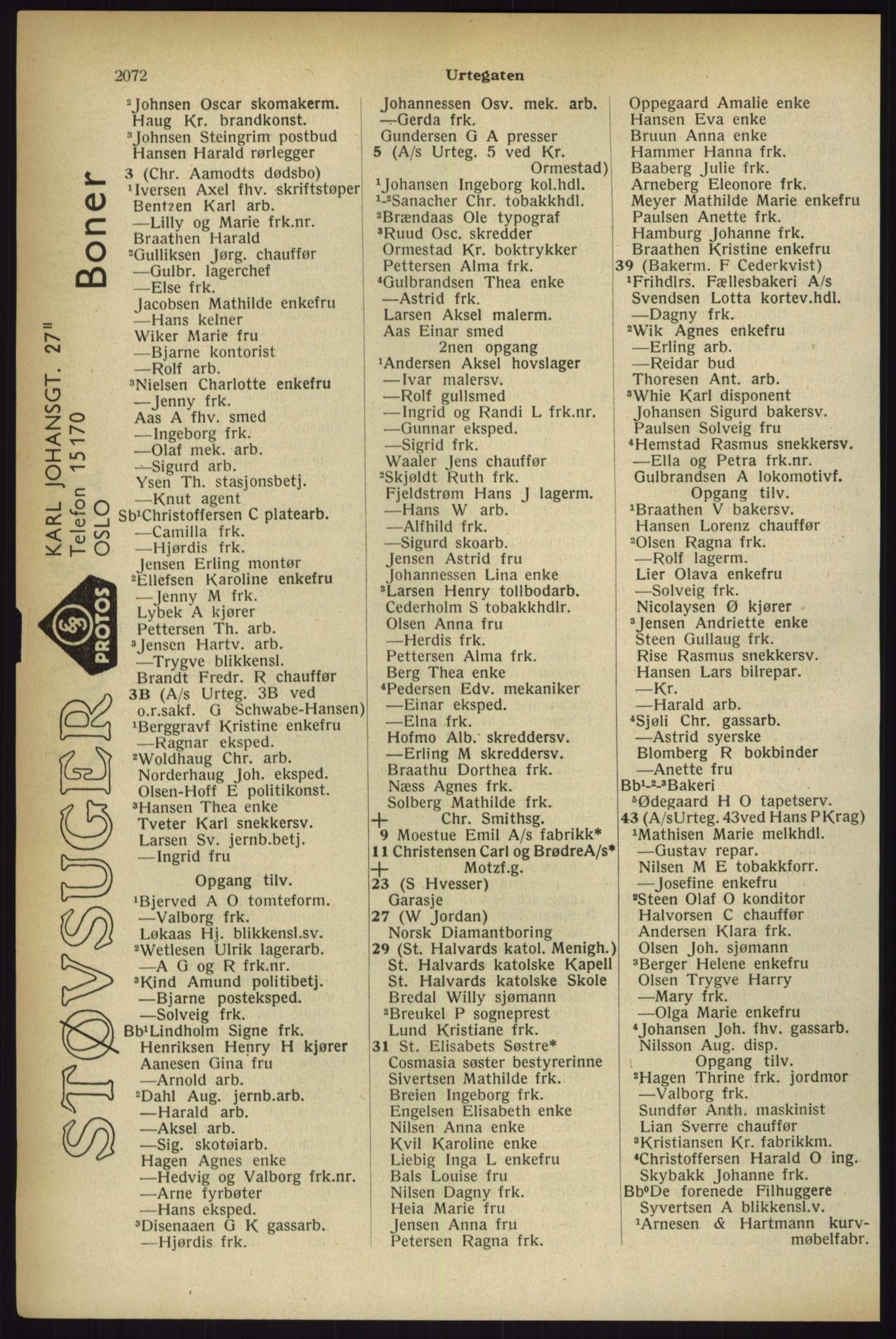 Kristiania/Oslo adressebok, PUBL/-, 1933, p. 2072