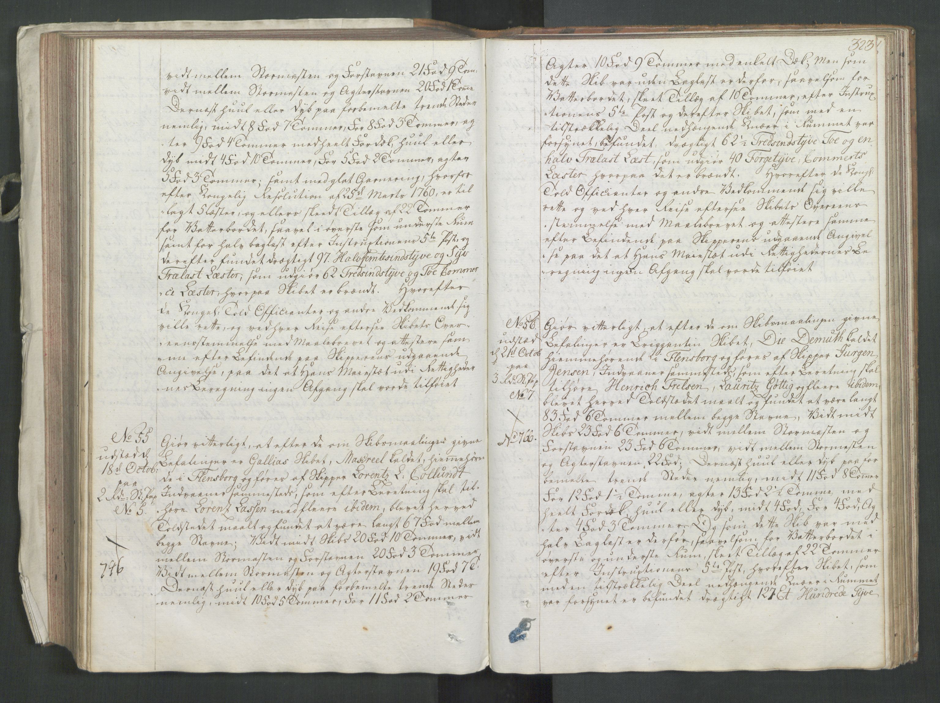 Generaltollkammeret, tollregnskaper, AV/RA-EA-5490/R26/L0278/0001: Tollregnskaper Bergen A / Utgående tollbok II, 1794, p. 321b-322a