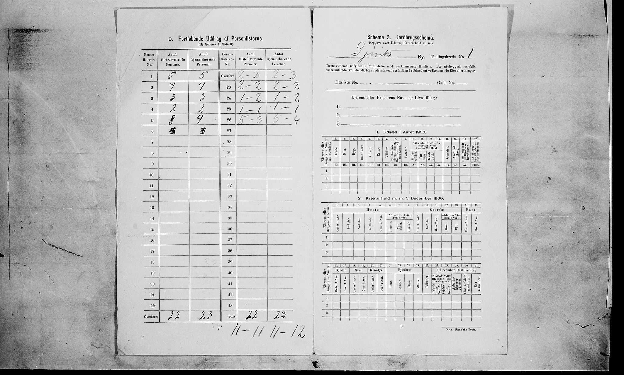 SAH, 1900 census for Gjøvik, 1900, p. 37