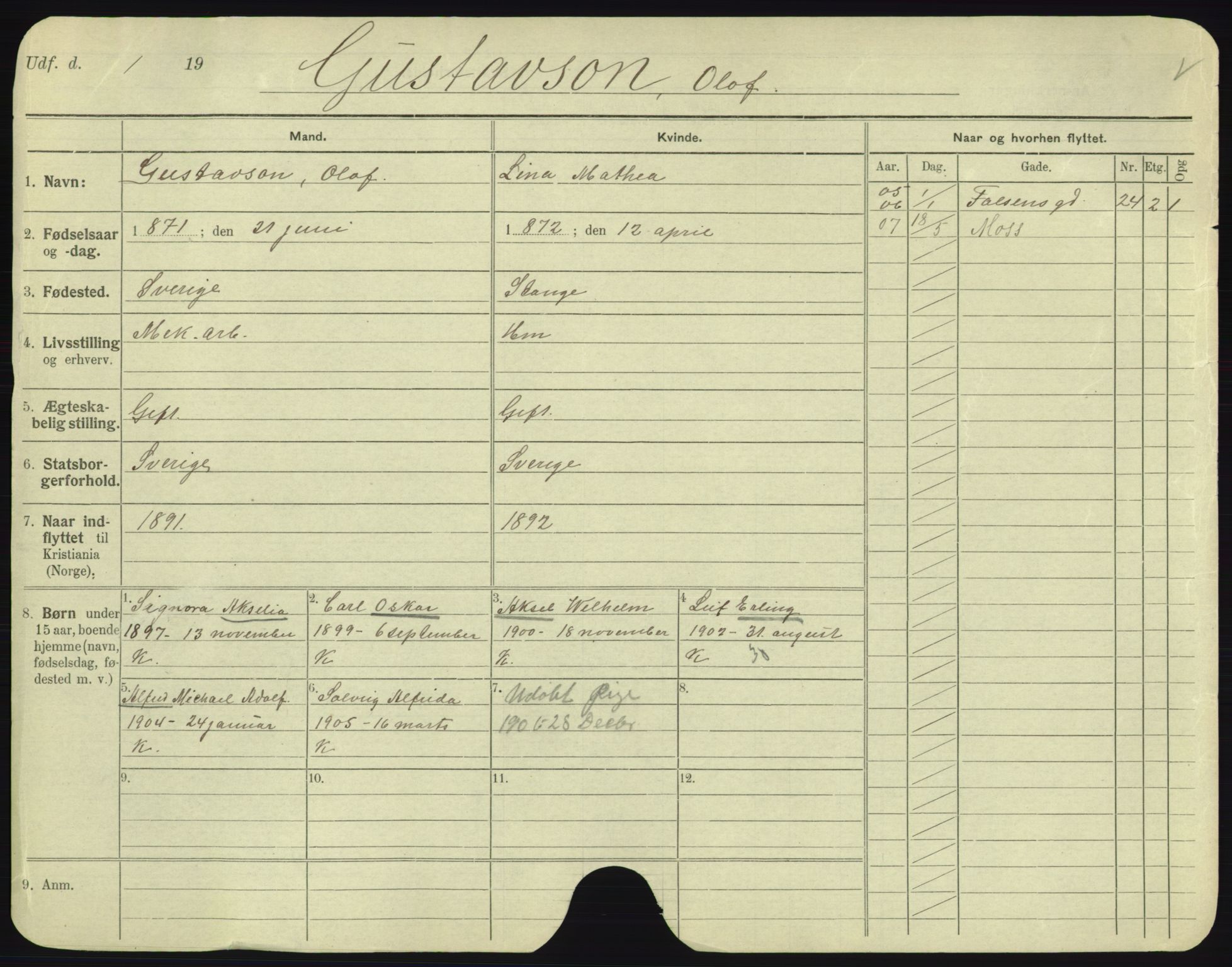 Oslo folkeregister, Registerkort, AV/SAO-A-11715/F/Fa/Fac/L0003: Menn, 1906-1914, p. 902a