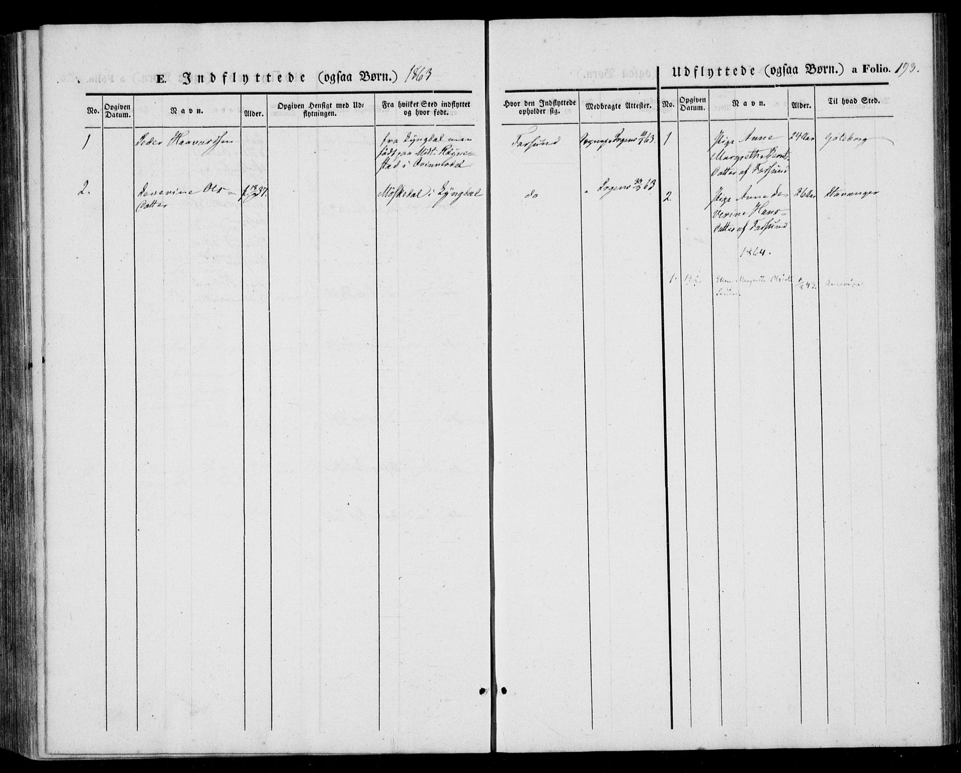 Farsund sokneprestkontor, AV/SAK-1111-0009/F/Fa/L0004: Parish register (official) no. A 4, 1847-1863, p. 193