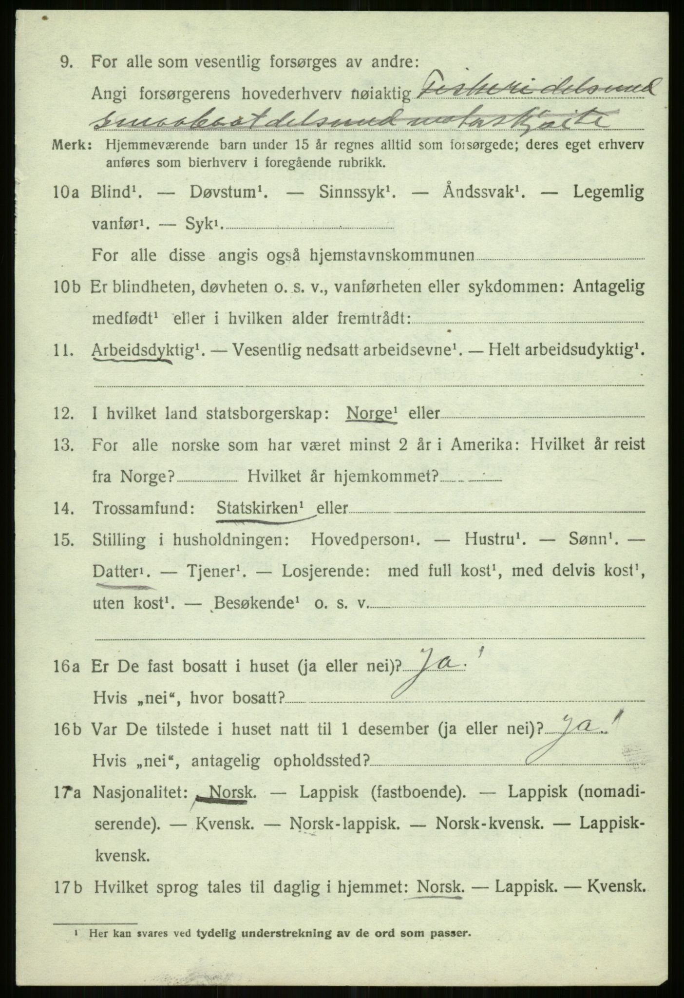 SATØ, 1920 census for Helgøy, 1920, p. 2024