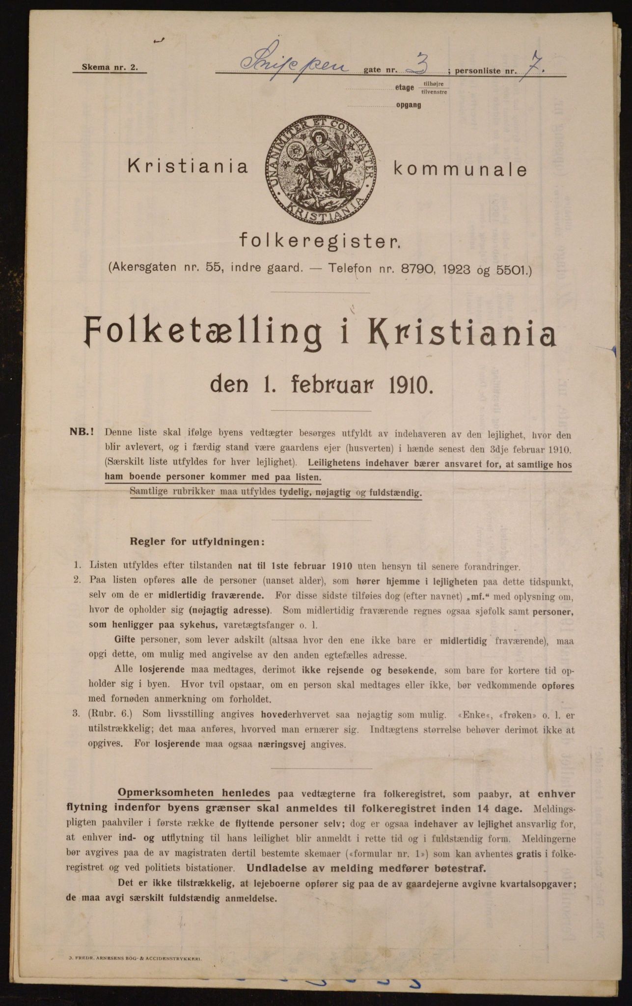 OBA, Municipal Census 1910 for Kristiania, 1910, p. 93410
