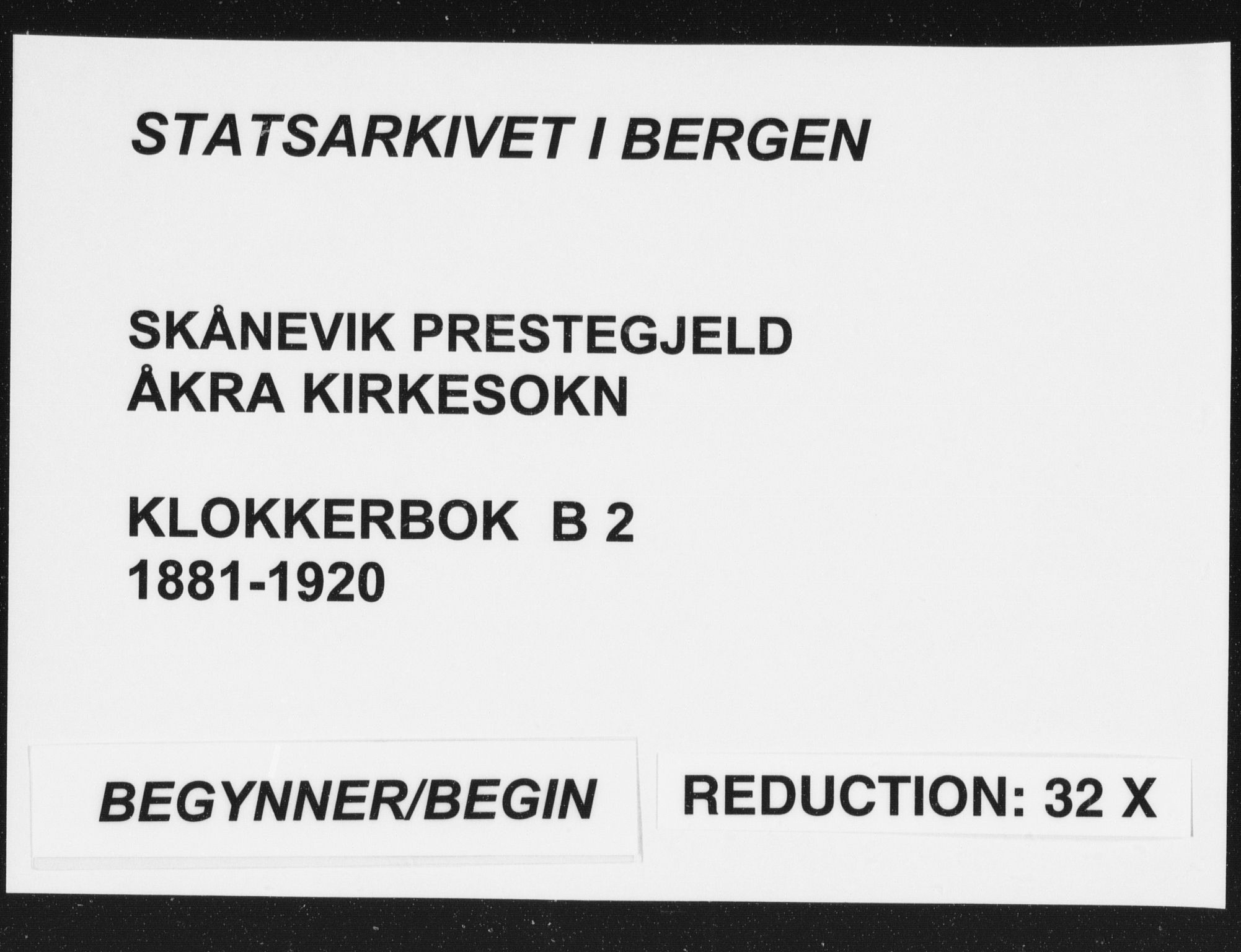 Skånevik sokneprestembete, AV/SAB-A-77801/H/Hab: Parish register (copy) no. B 2, 1881-1920