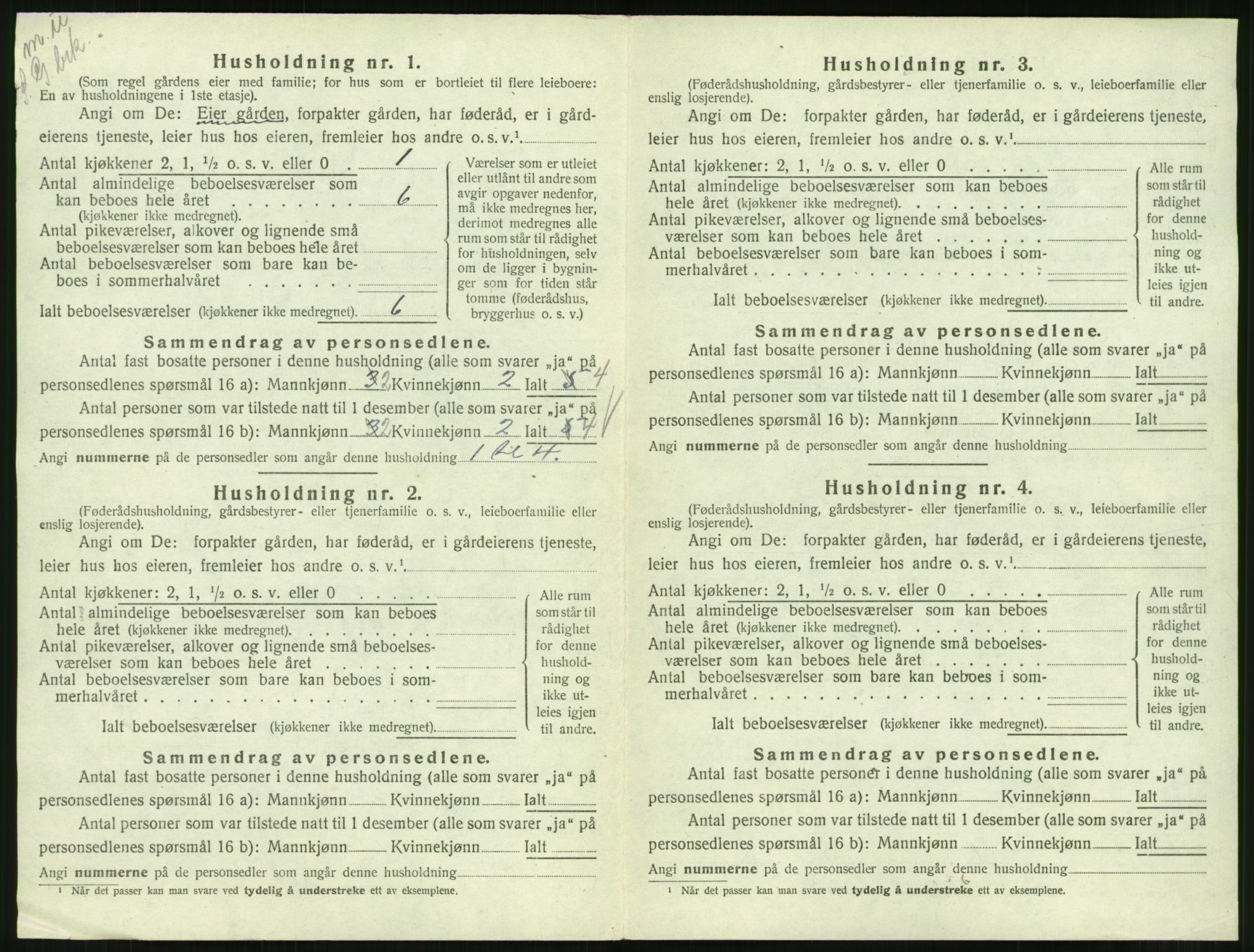 SAT, 1920 census for Straumsnes, 1920, p. 420