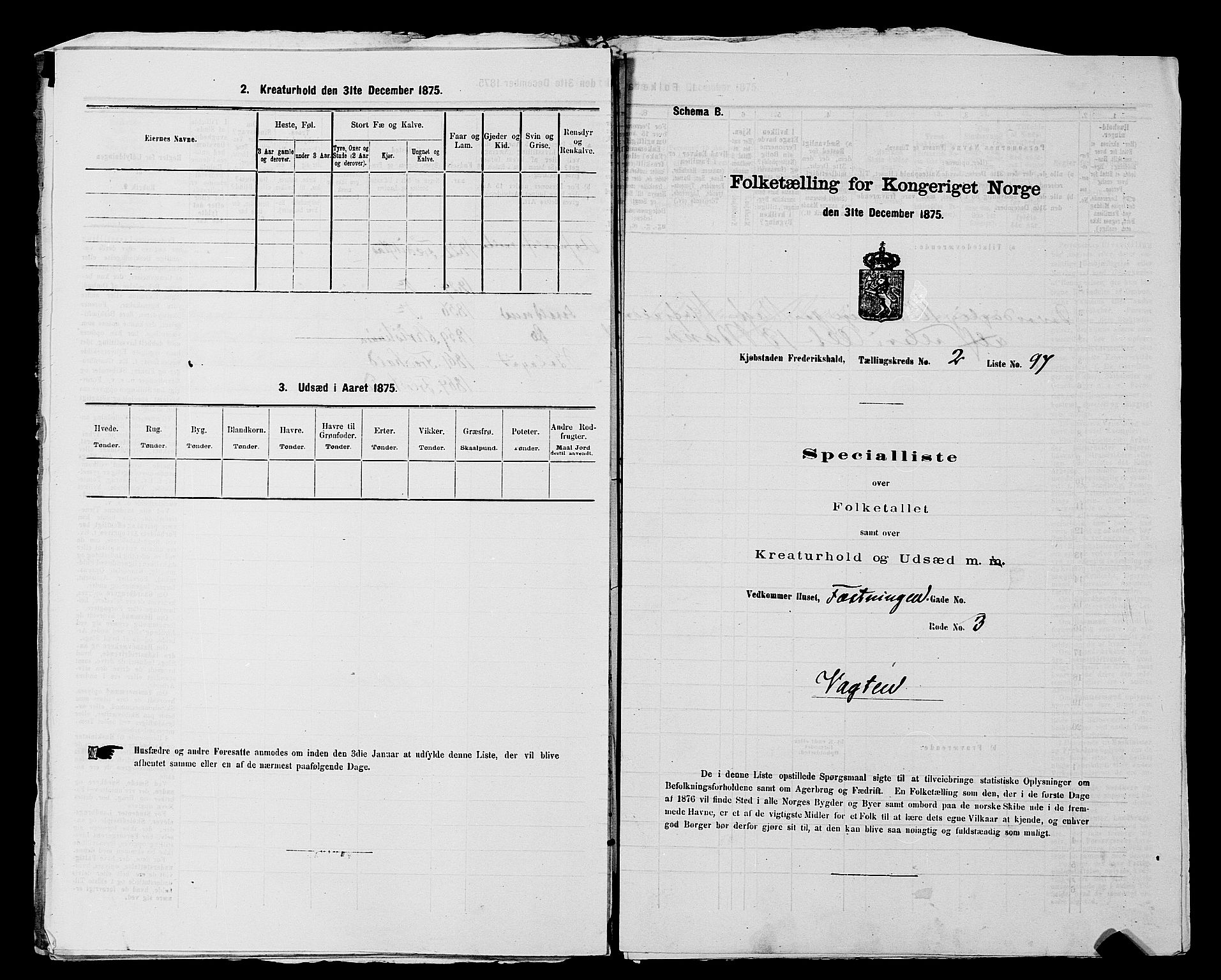 RA, 1875 census for 0101P Fredrikshald, 1875, p. 229