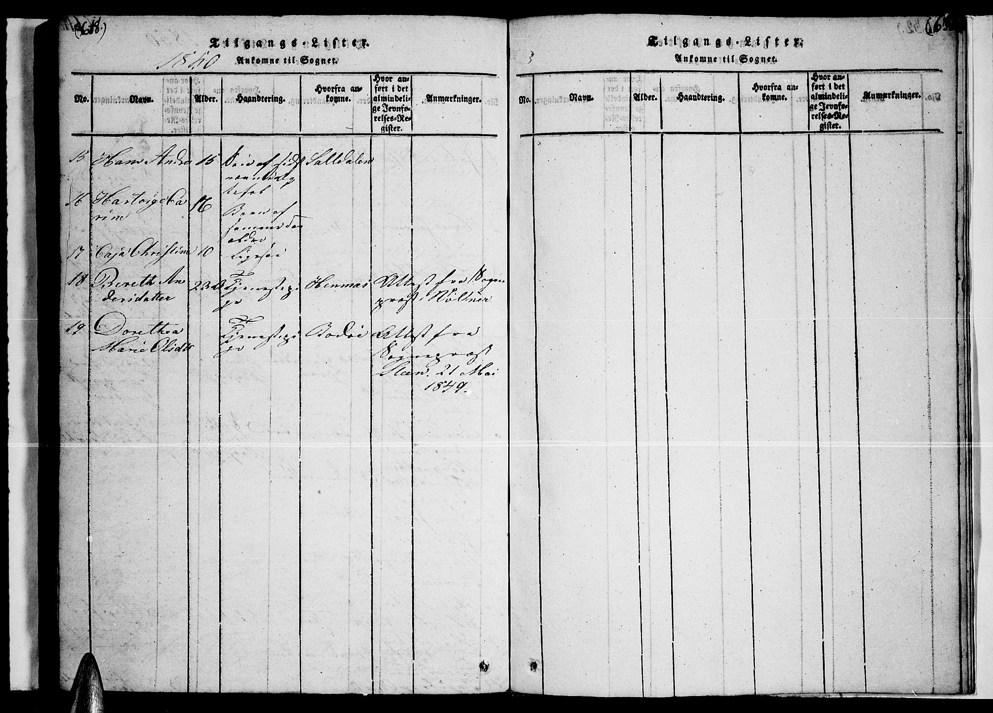 Ministerialprotokoller, klokkerbøker og fødselsregistre - Nordland, AV/SAT-A-1459/888/L1263: Parish register (copy) no. 888C02 /1, 1820-1850, p. 618-619