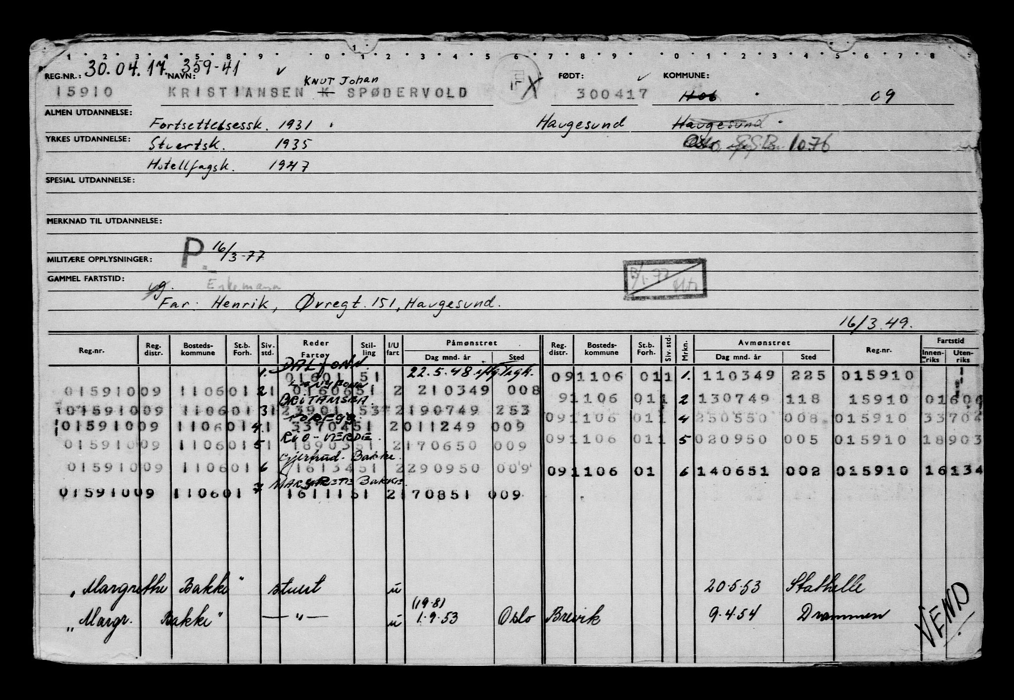 Direktoratet for sjømenn, AV/RA-S-3545/G/Gb/L0148: Hovedkort, 1917, p. 218