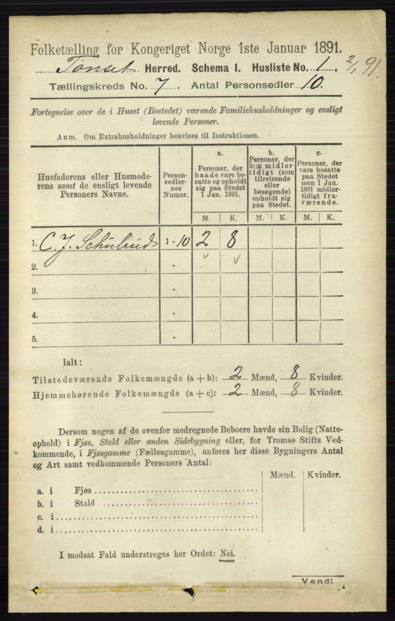 RA, 1891 census for 0437 Tynset, 1891, p. 1668