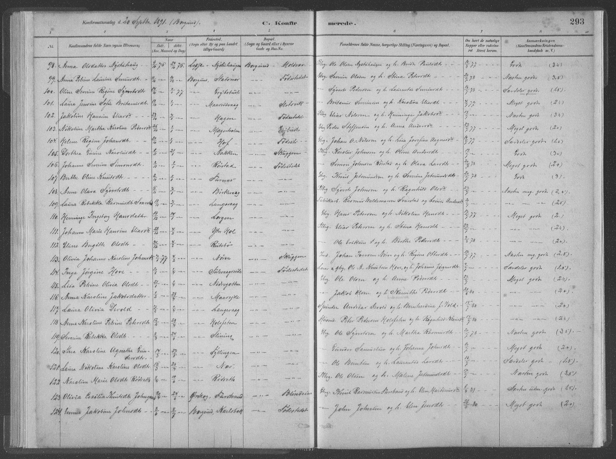 Ministerialprotokoller, klokkerbøker og fødselsregistre - Møre og Romsdal, AV/SAT-A-1454/528/L0402: Parish register (official) no. 528A12II, 1880-1903, p. 293