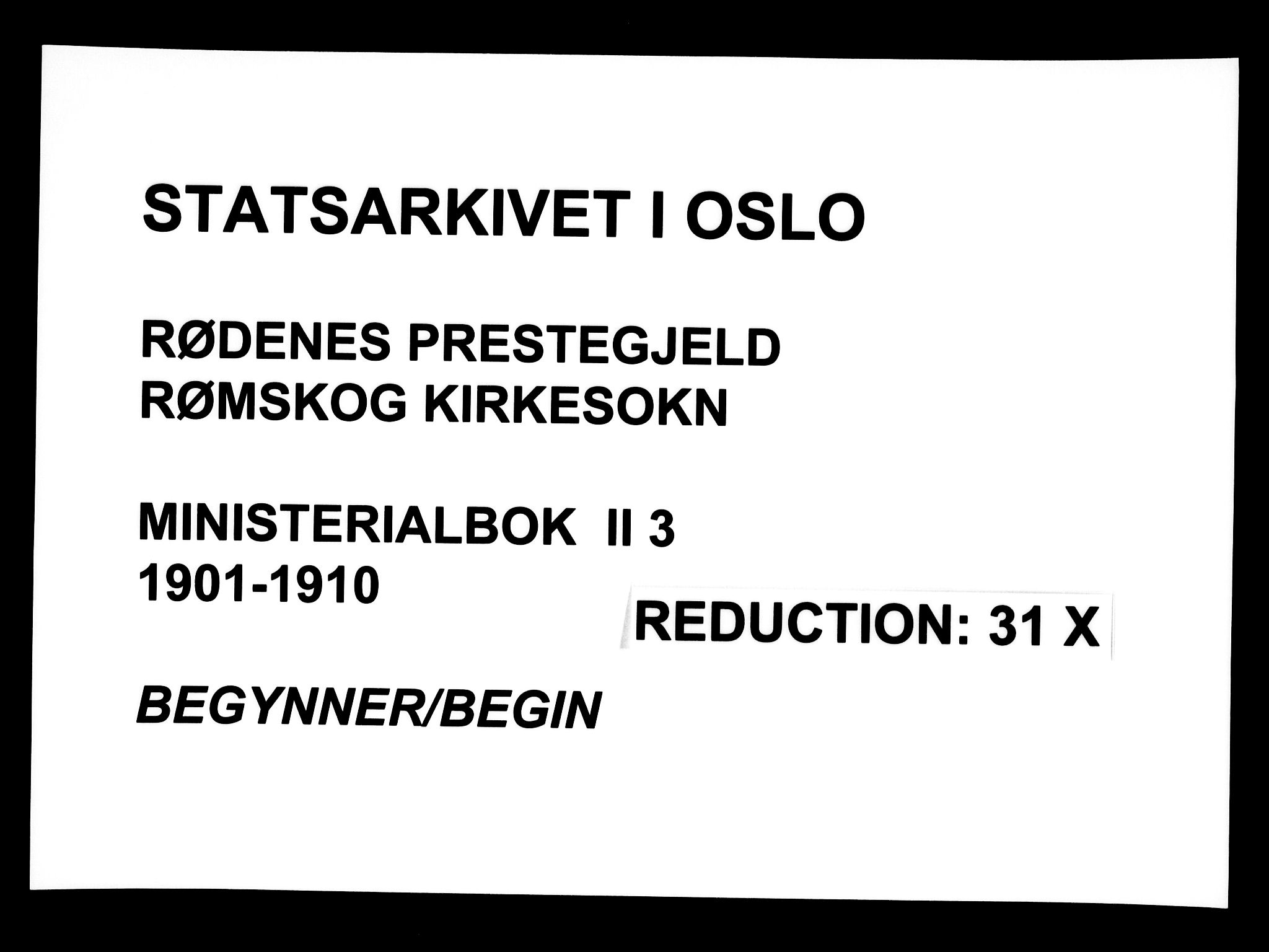 Rødenes prestekontor Kirkebøker, SAO/A-2005/F/Fb/L0003: Parish register (official) no. II 3, 1901-1910