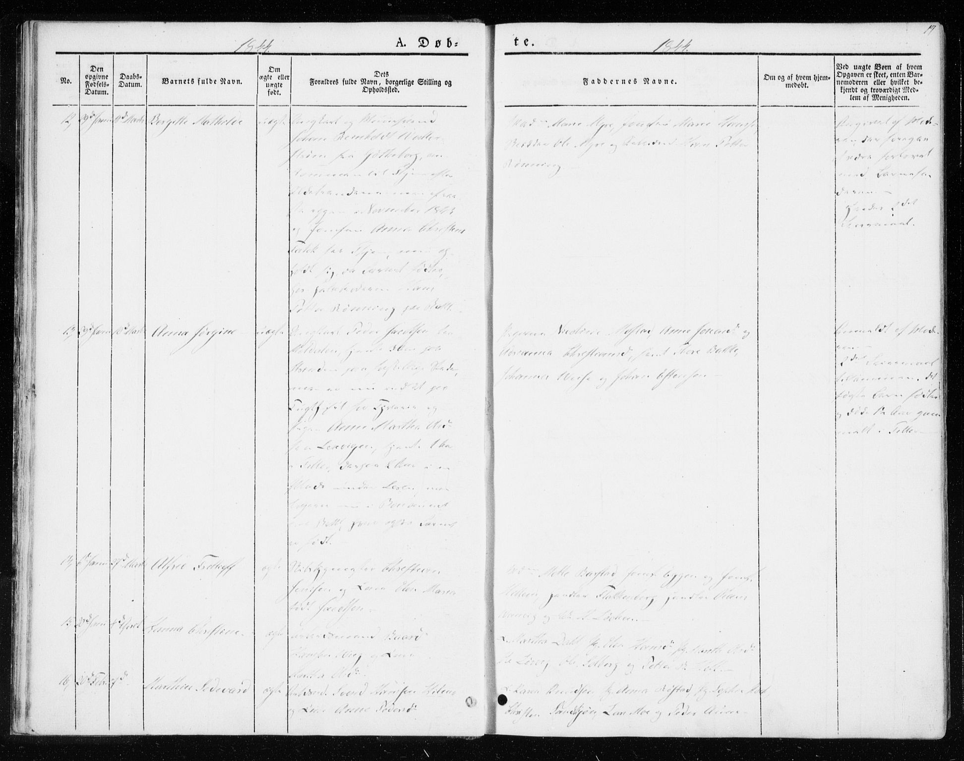 Ministerialprotokoller, klokkerbøker og fødselsregistre - Sør-Trøndelag, AV/SAT-A-1456/604/L0183: Parish register (official) no. 604A04, 1841-1850, p. 17