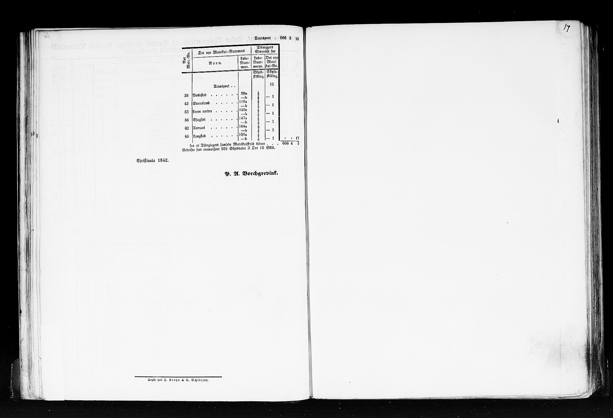 Rygh, AV/RA-PA-0034/F/Fb/L0007: Matrikkelen for 1838 - Bratsberg amt (Telemark fylke), 1838, p. 17a