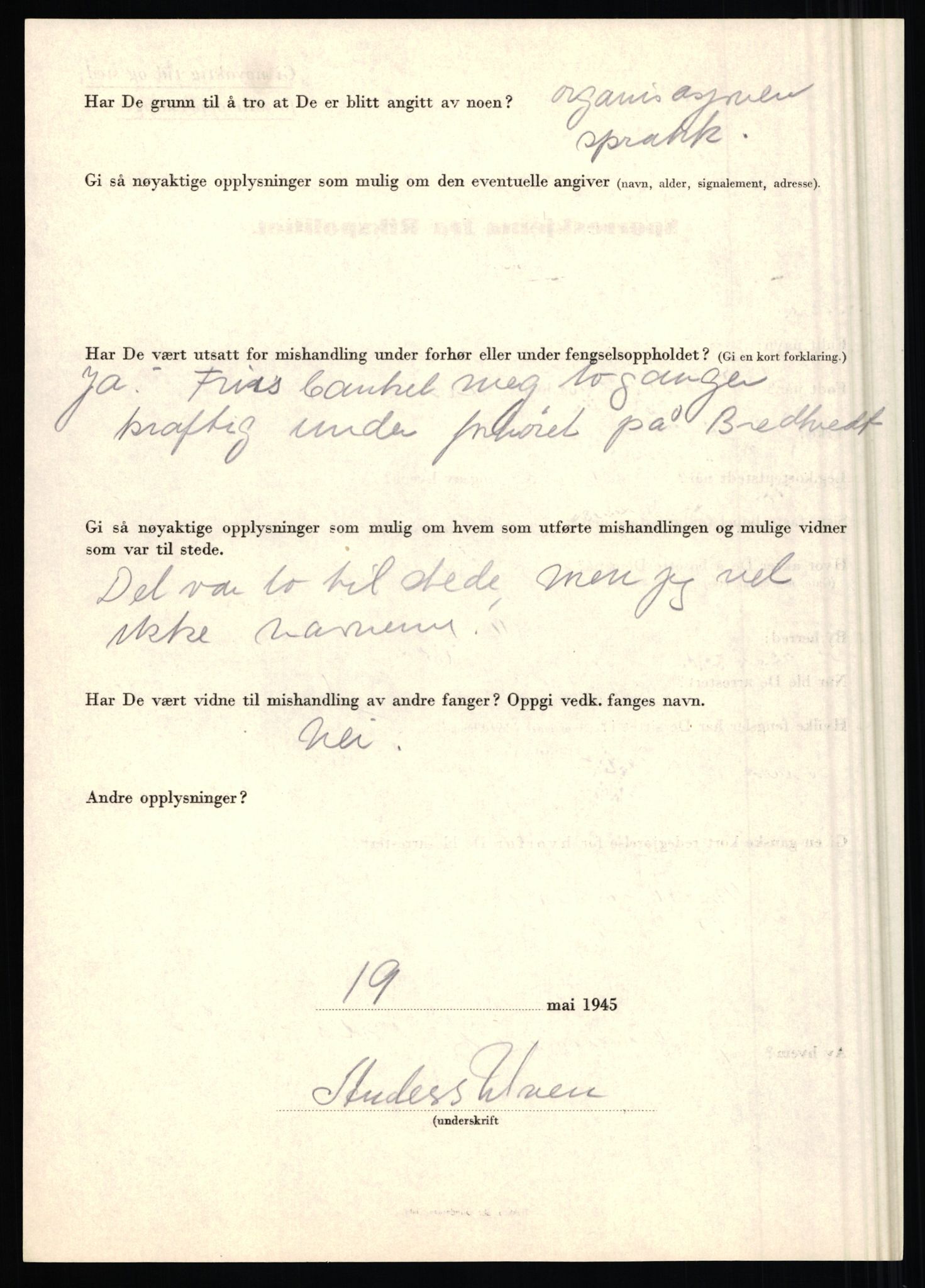 Rikspolitisjefen, AV/RA-S-1560/L/L0017: Tidemann, Hermann G. - Veum, Tjostolv, 1940-1945, p. 743