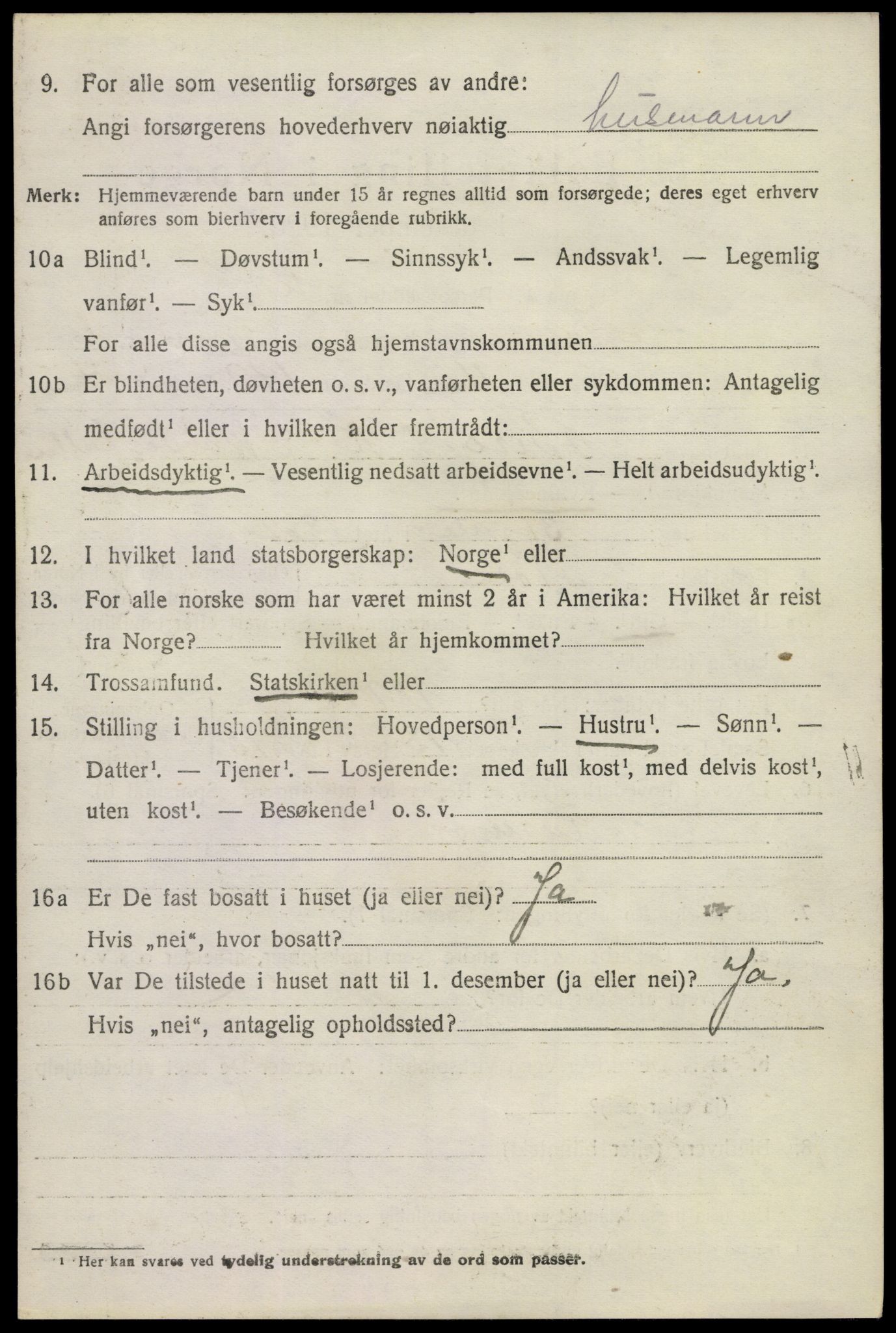 SAKO, 1920 census for Nore, 1920, p. 2617