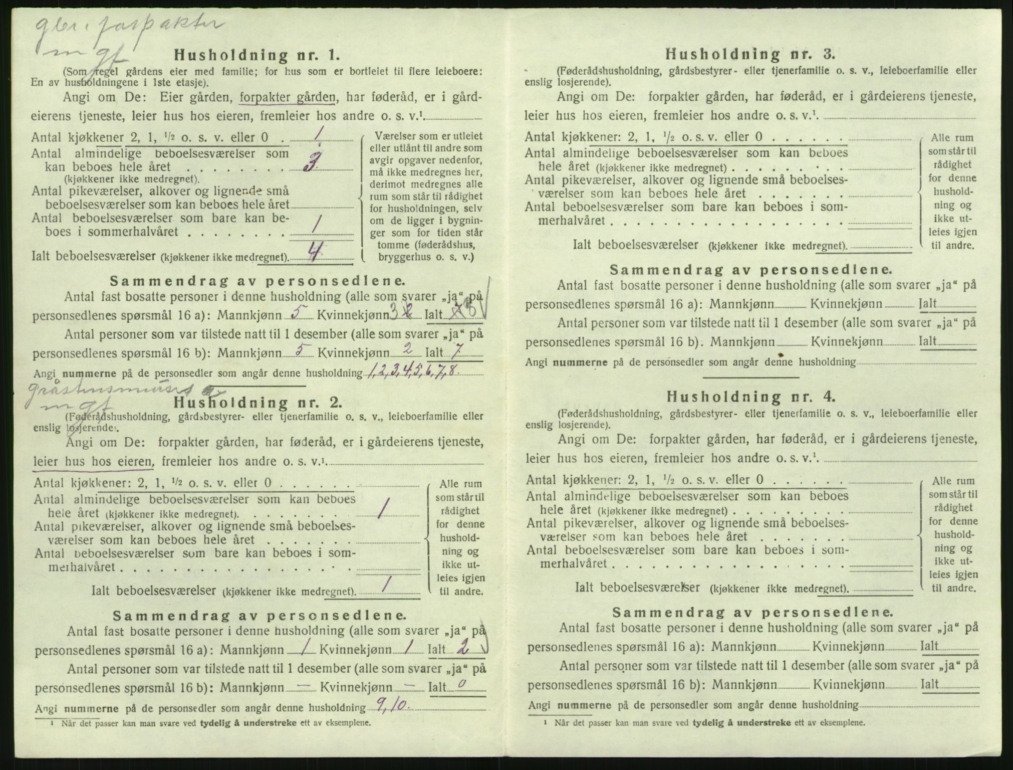 SAK, 1920 census for Froland, 1920, p. 528