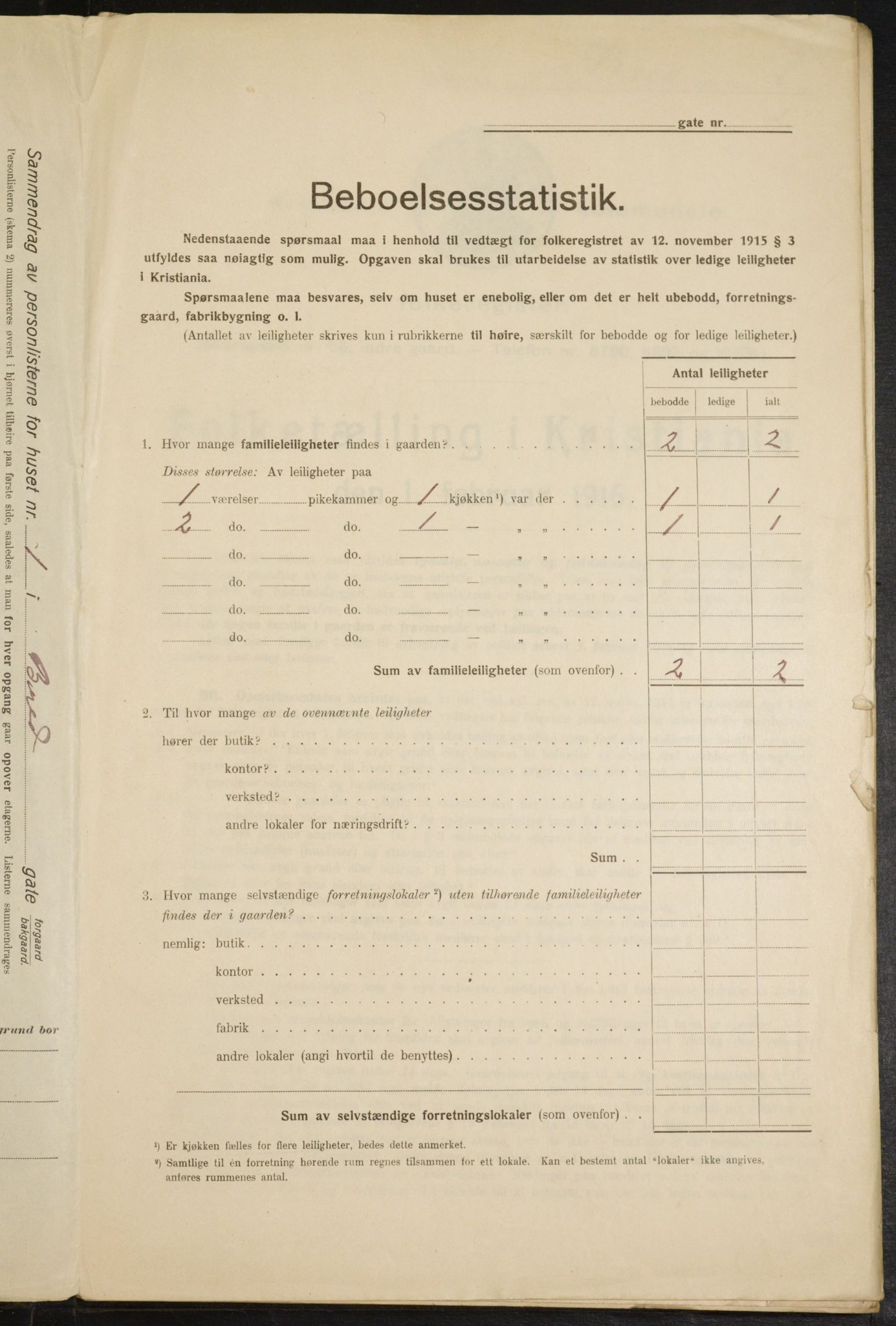 OBA, Municipal Census 1916 for Kristiania, 1916, p. 8214