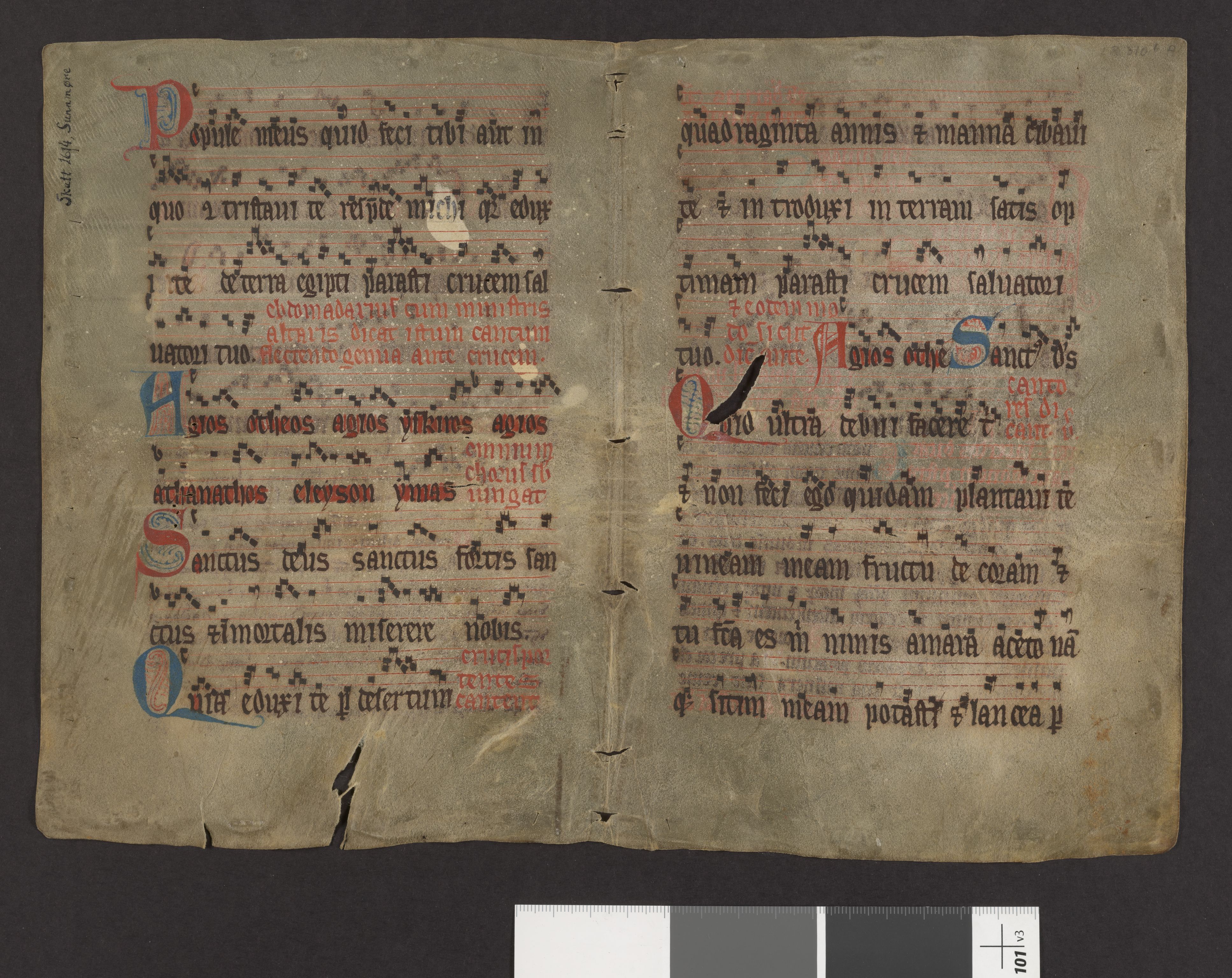 Riksarkivets diplomsamling, RA/EA-5965/F27/F27A/F27Ab/L0002: Latinske fragmenter stort format, 1100-1536, p. 20