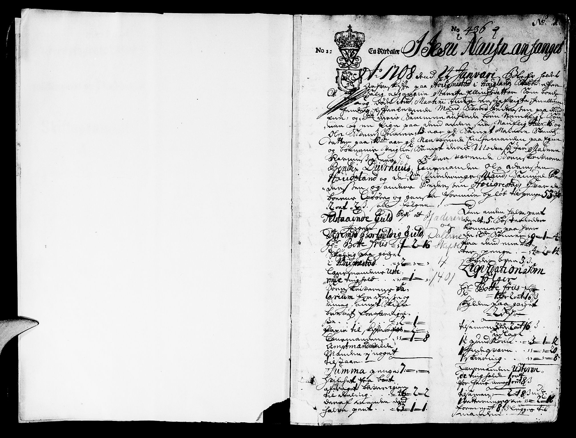 Jæren og Dalane sorenskriveri, SAST/A-100306/5/50BA/L0004: SKIFTEPROTOKOLL, 1708-1714, p. 0b-1a