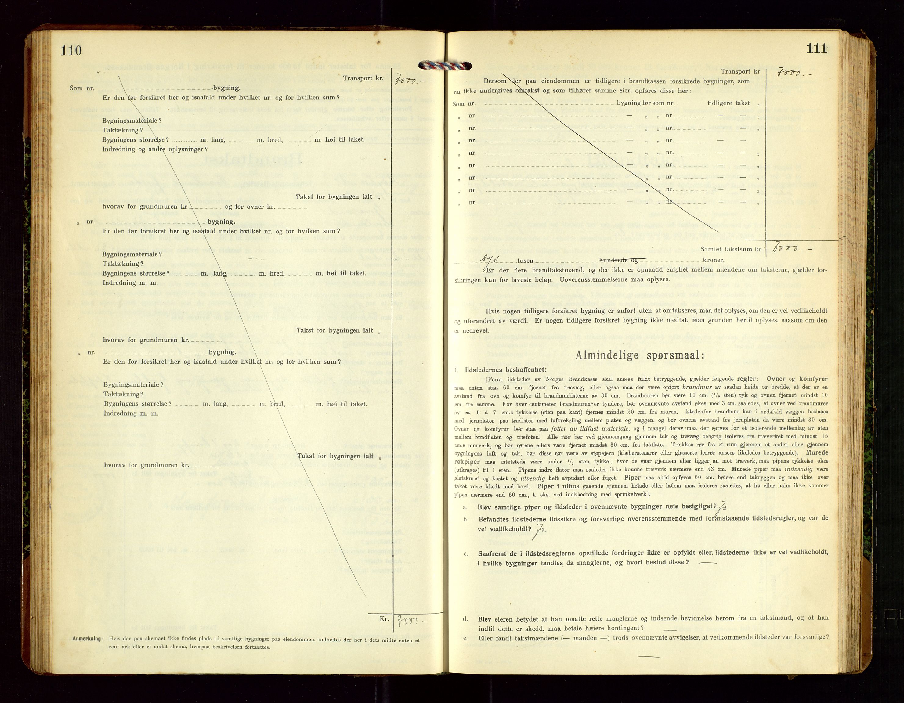Høyland/Sandnes lensmannskontor, AV/SAST-A-100166/Gob/L0003: "Brandtakstprotokol", 1918-1924, p. 110-111