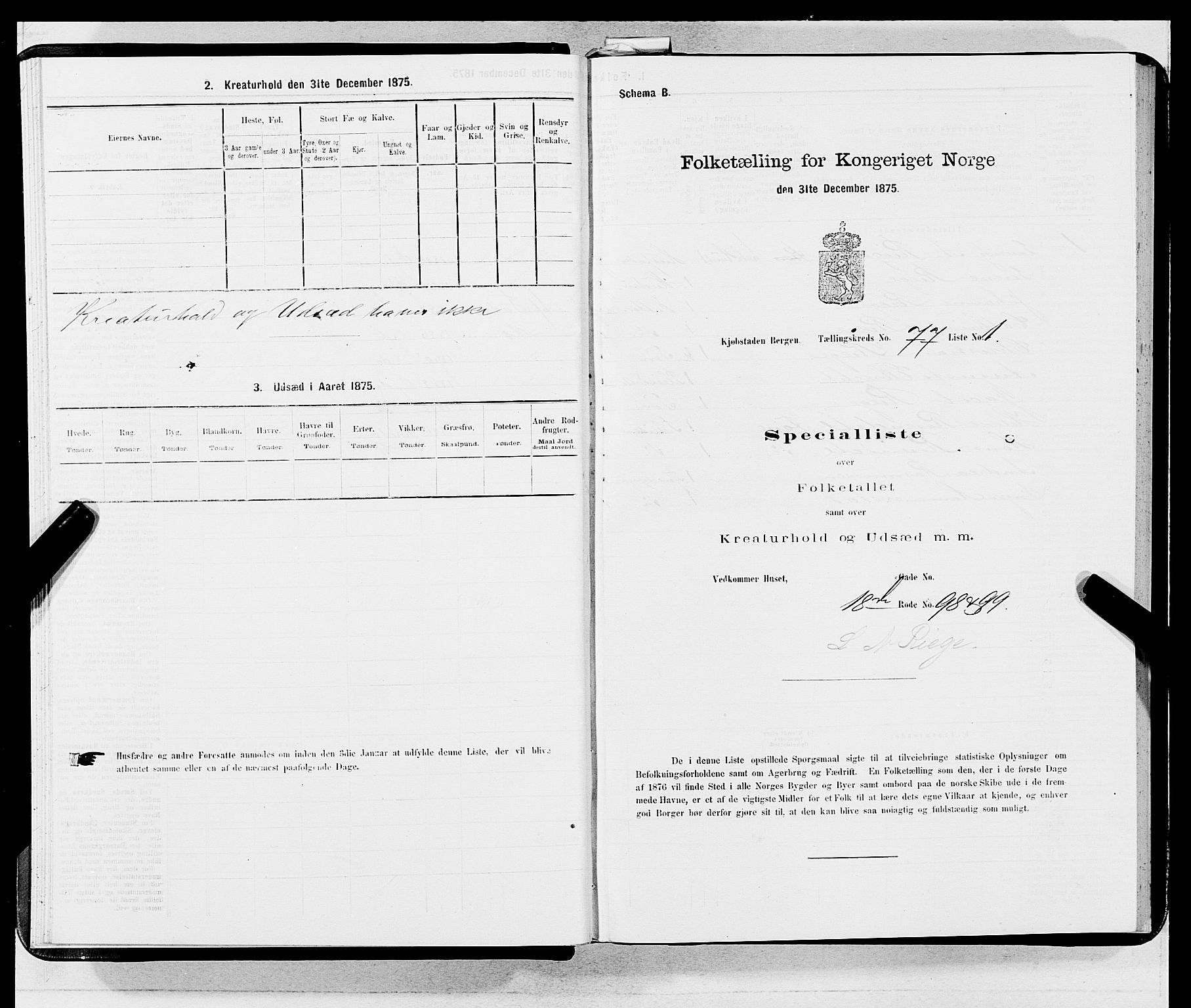 SAB, 1875 census for 1301 Bergen, 1875, p. 4123