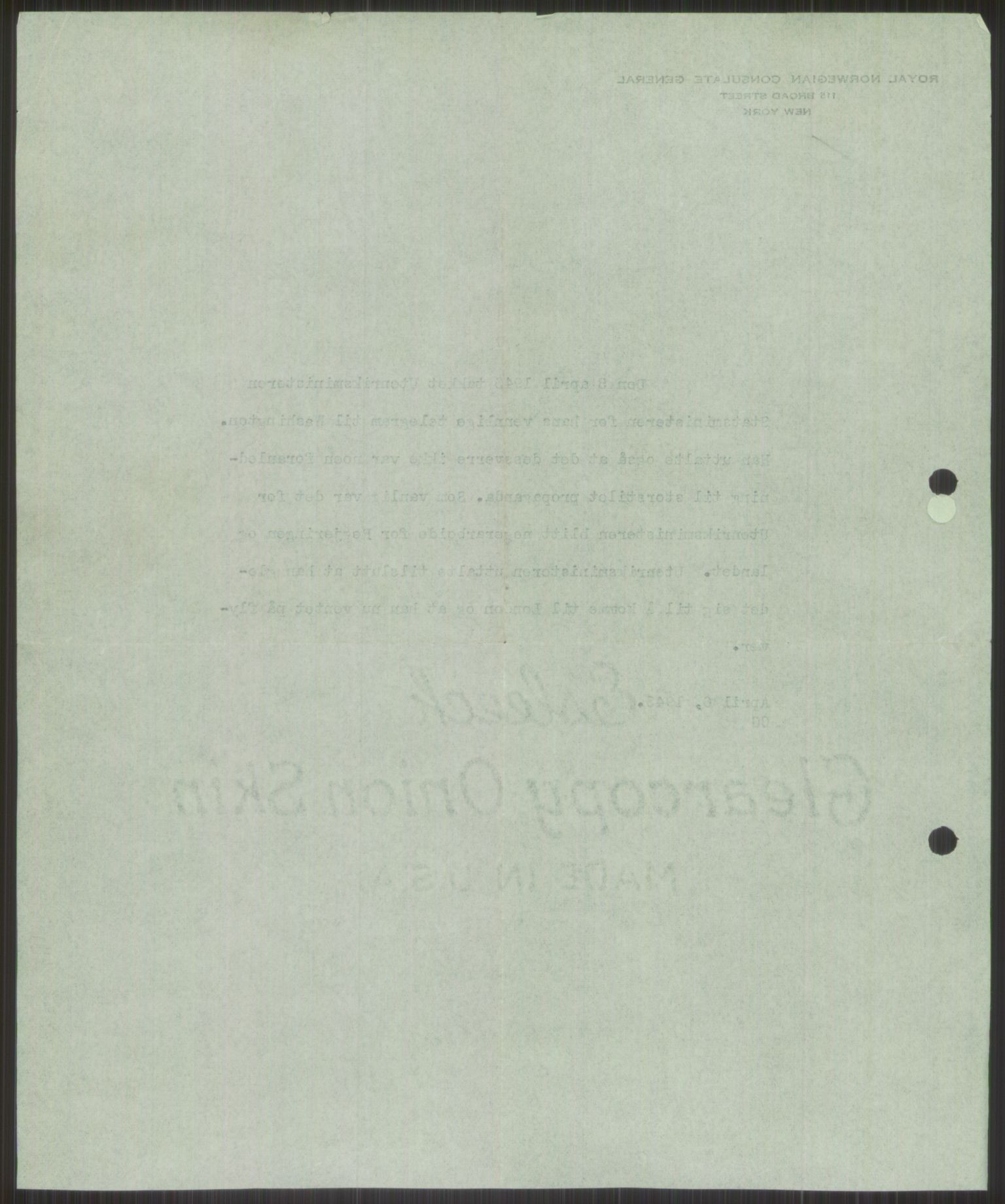Lie, Trygve, RA/PA-1407/D/L0006: Blandet og privat korrespondanse., 1941-1960, p. 16
