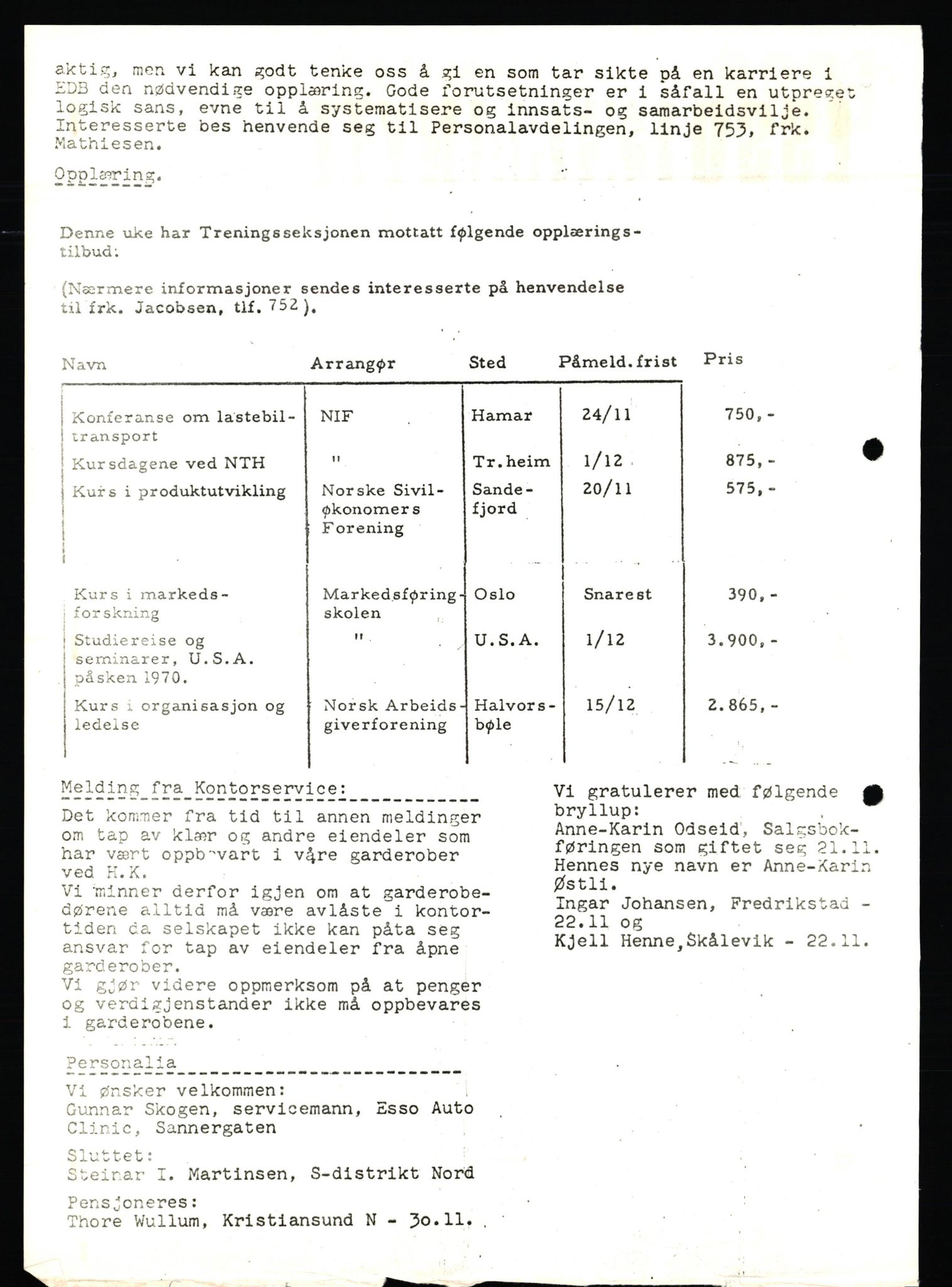 Pa 0982 - Esso Norge A/S, AV/SAST-A-100448/X/Xd/L0004: Esso Extra Nytt, 1963-1976