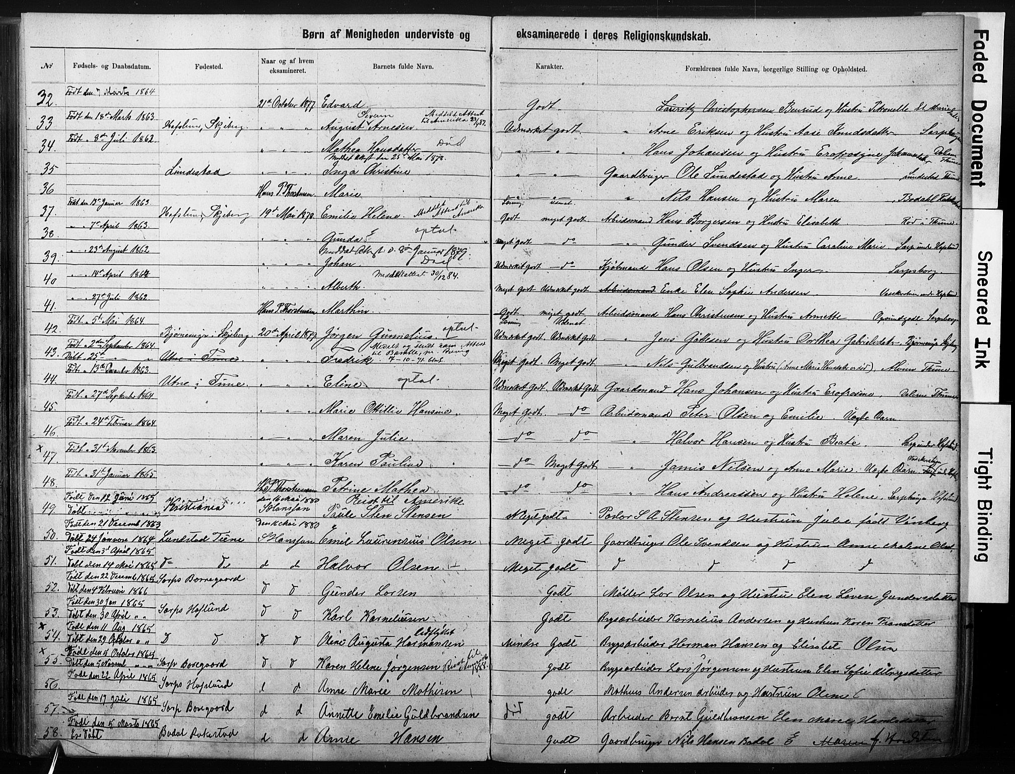 Sarpsborg metodistkirke, SAO/PAO-0233/A/L0003: Dissenter register no. 3, 1856-1893