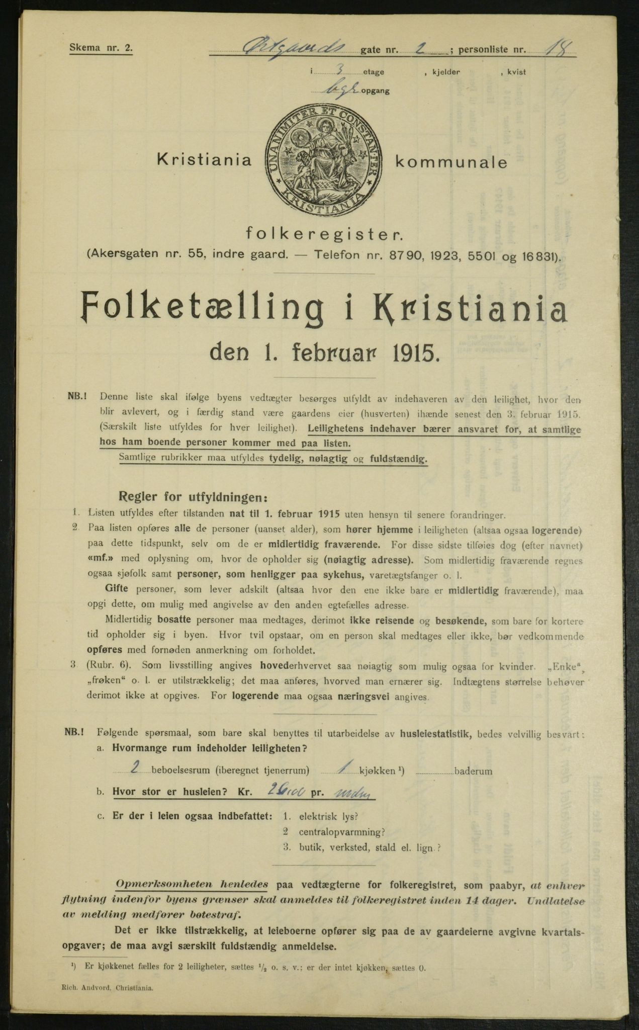 OBA, Municipal Census 1915 for Kristiania, 1915, p. 129667