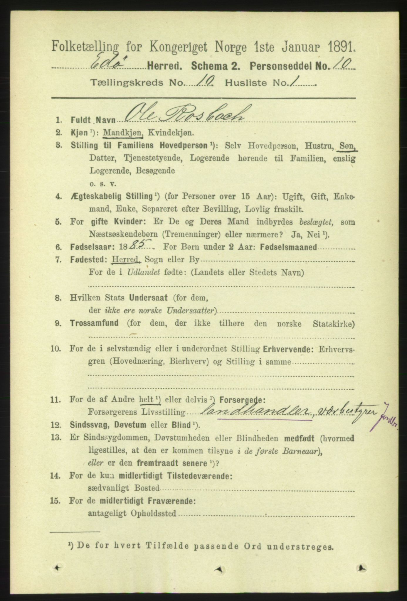 RA, 1891 census for 1573 Edøy, 1891, p. 2647